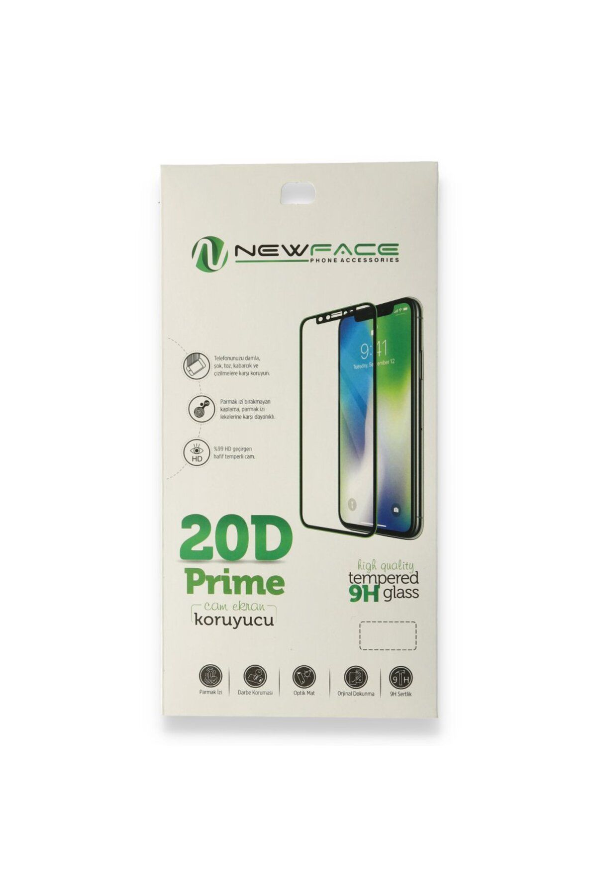 Afrodit CLZ942 İphone 6 Plus 20d Uyumlu Premium Cam Ekran Koruyucu - Ürün Rengi : Beyaz