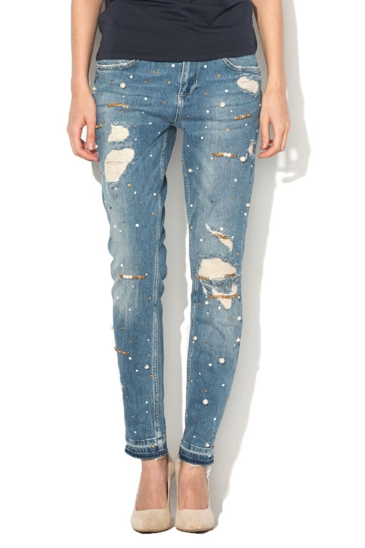 Liu Jo İnci Süslemeli Jeans