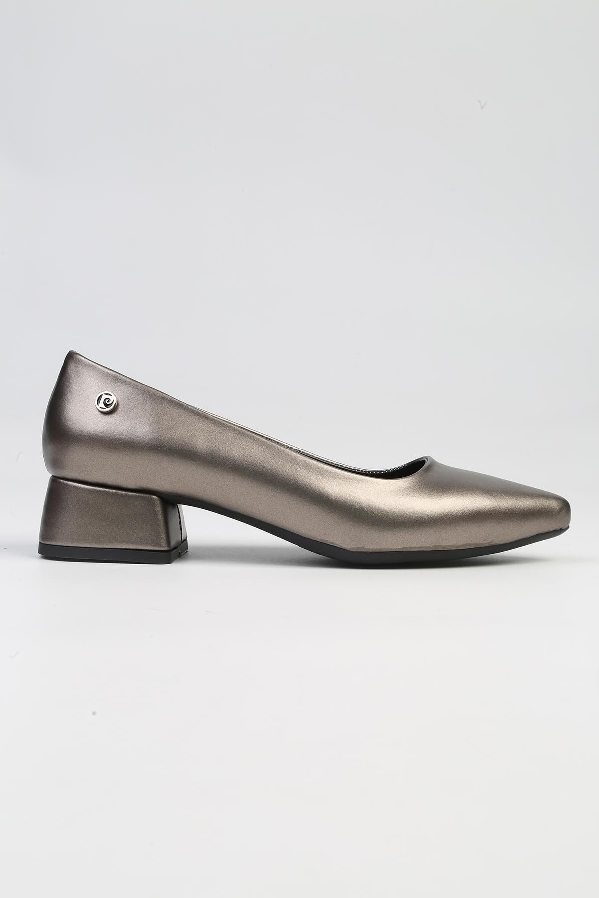 Pierre Cardin ® | PC-53106- 3592 Platin Cilt-Kadın Kısa Topuk Ayakkabı