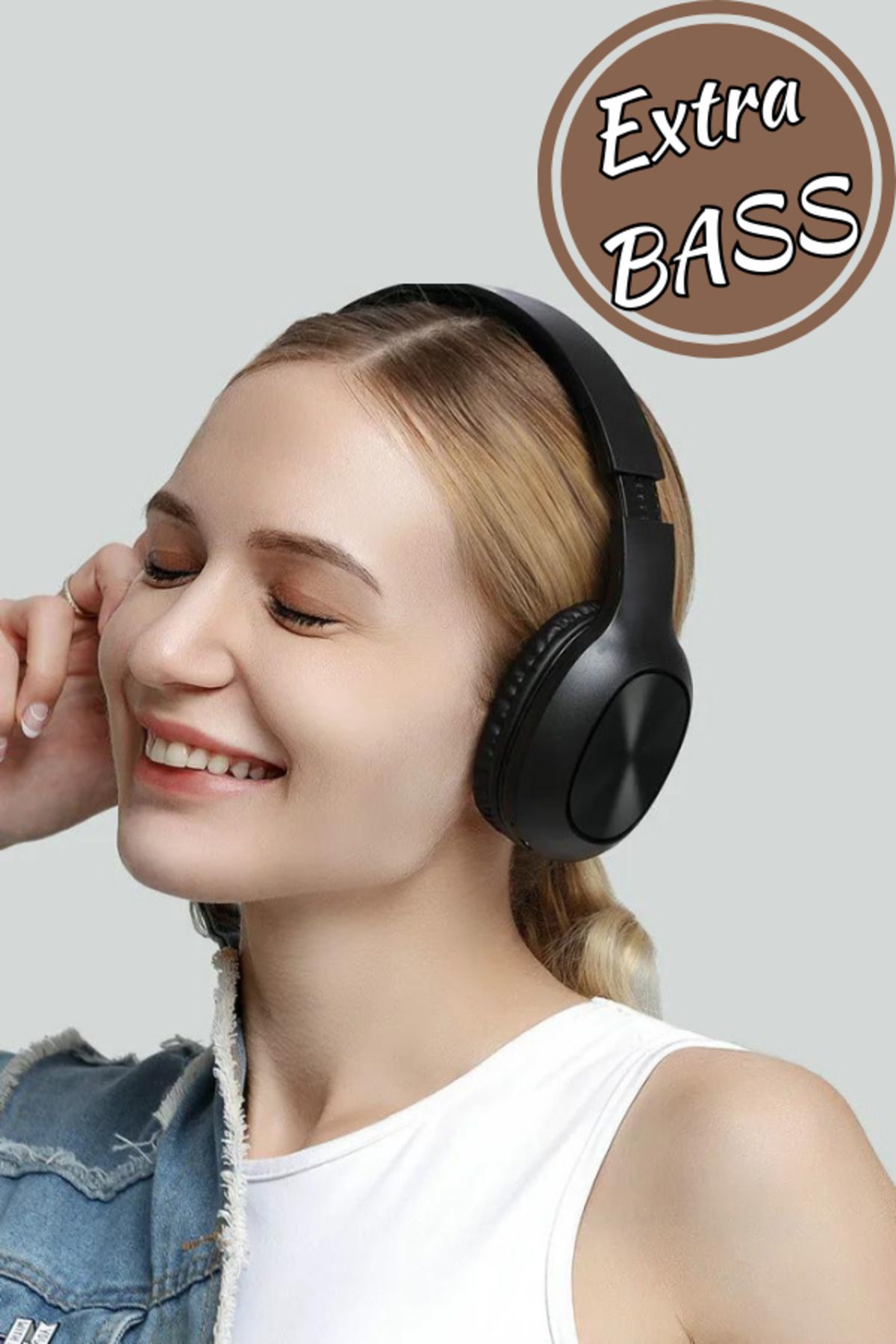 Maybax Kablosuz Bluetooth 5.0 Extra BASS Kulaküstü Radyo FT Kart Aux Destekli Kulaklık Wireless Earphones