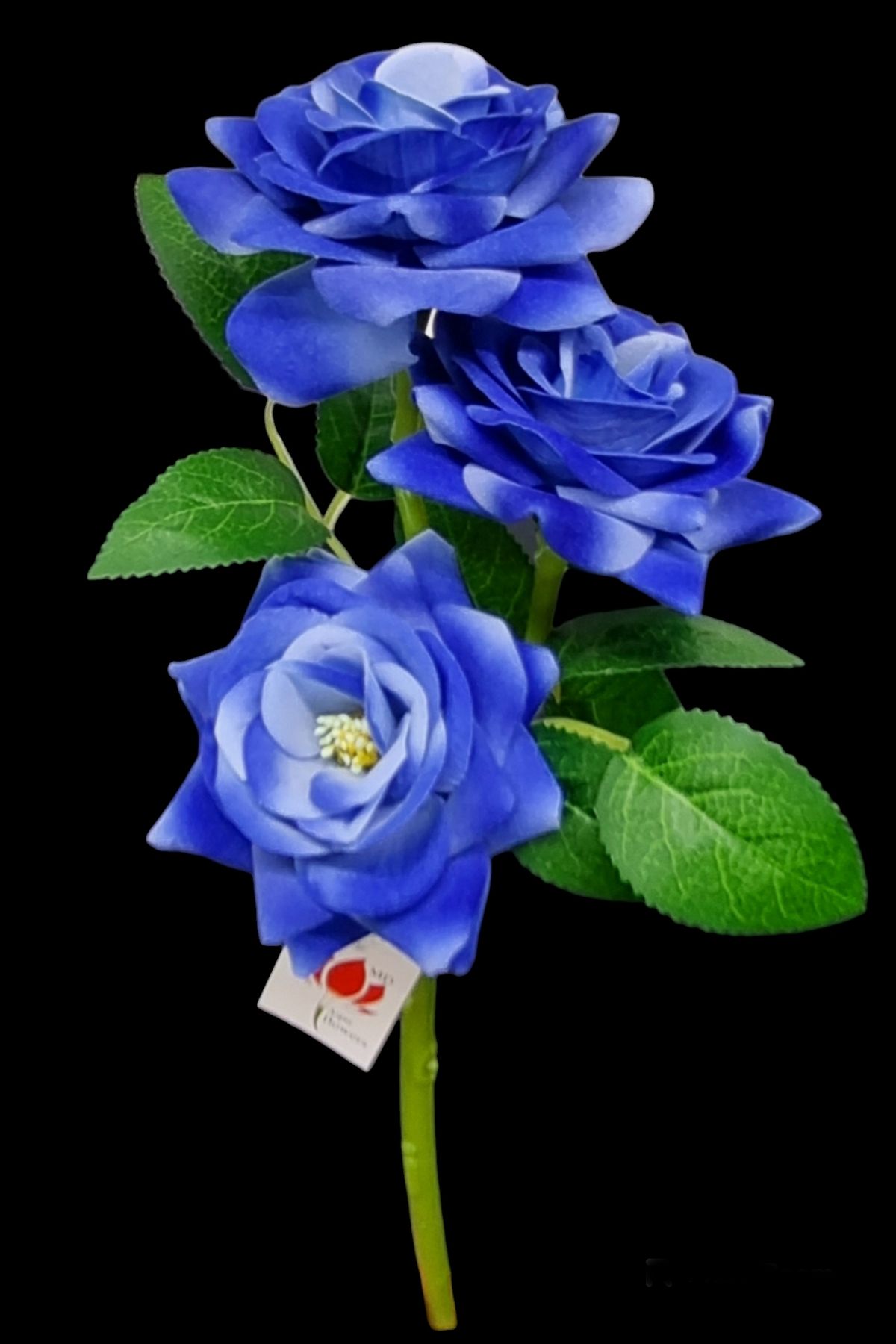 MD Aspiz Flowers 1 Adet Yapay Lüx Tekli 3 Başlı Gül Kadife __ Demeti Sarmaşık Ağacı Çiçeği Sevgiliye Hediye Saksısız