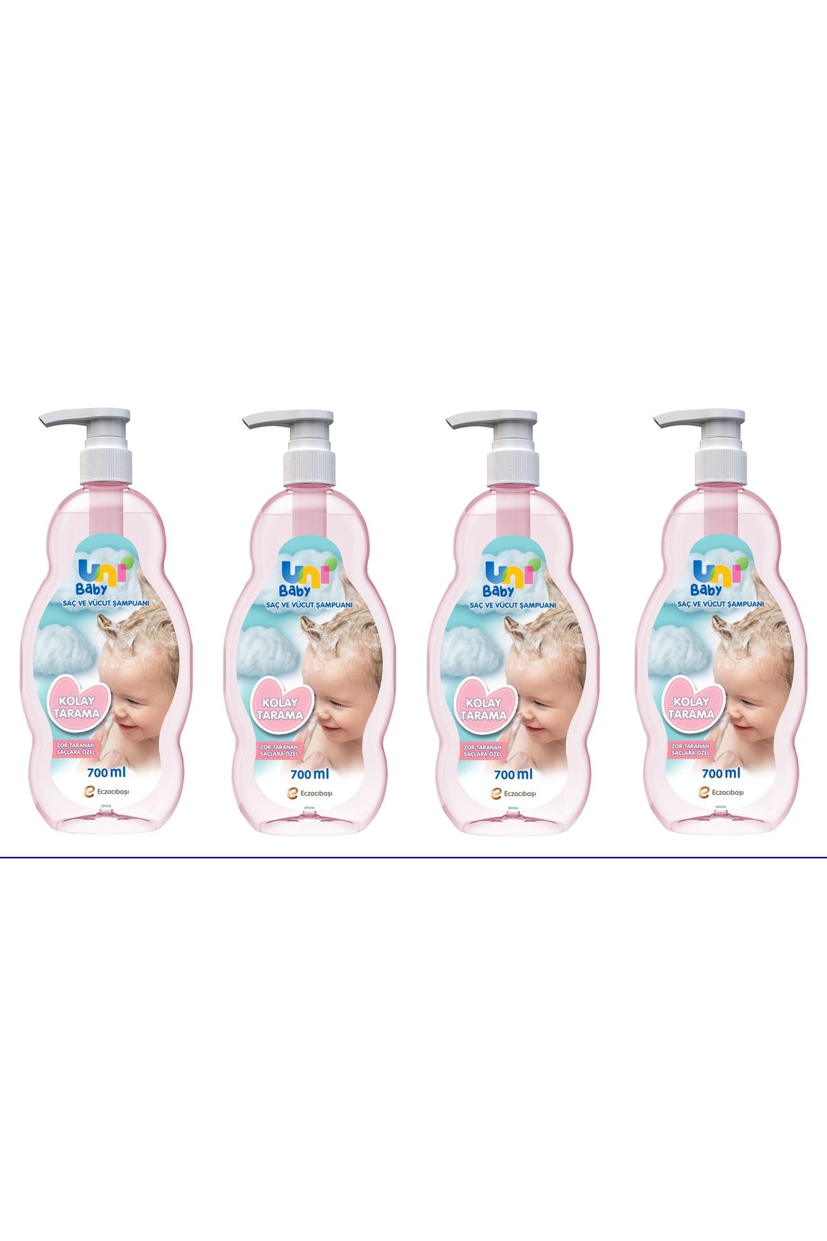 Uni Baby Kolay Tarama Şampuanı 700 ml X 4 Adet