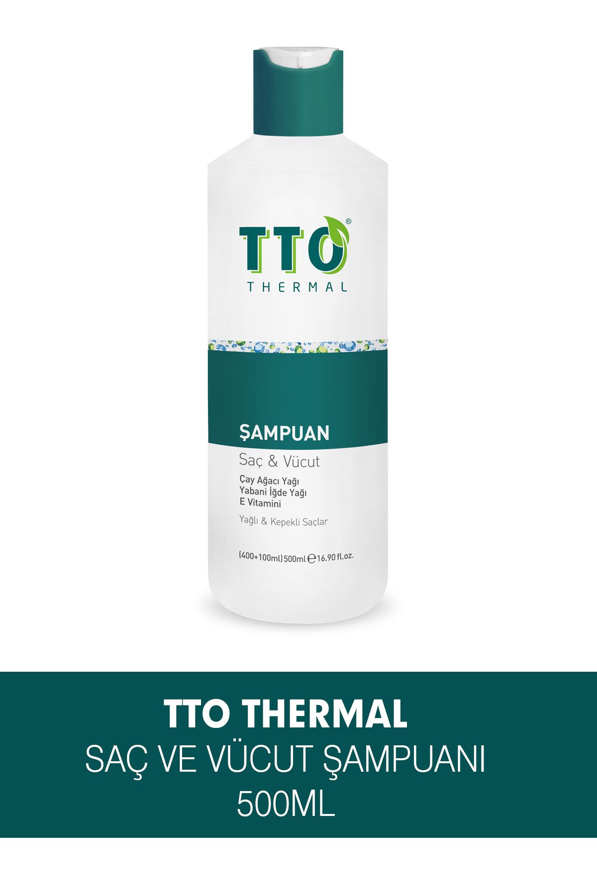 Tto Saç Ve Vücut Şampuanı 500 ml Beyaz (ÇAY AĞACI YAĞI / TEA TREE OIL)