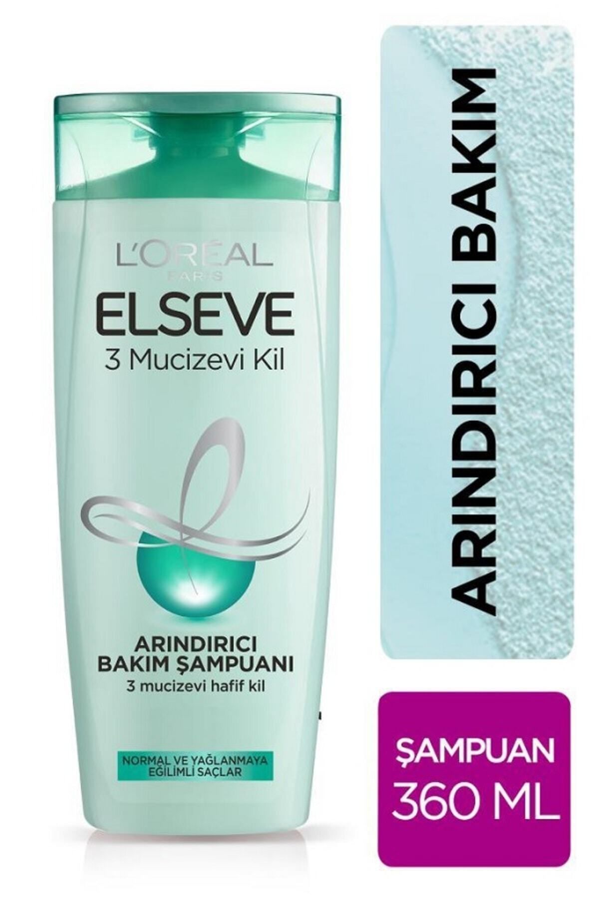 Elseve L'Oréal Paris Elseve 3 Mucizevi Kil Ağırlaştırmayan Şampuan 360 ml