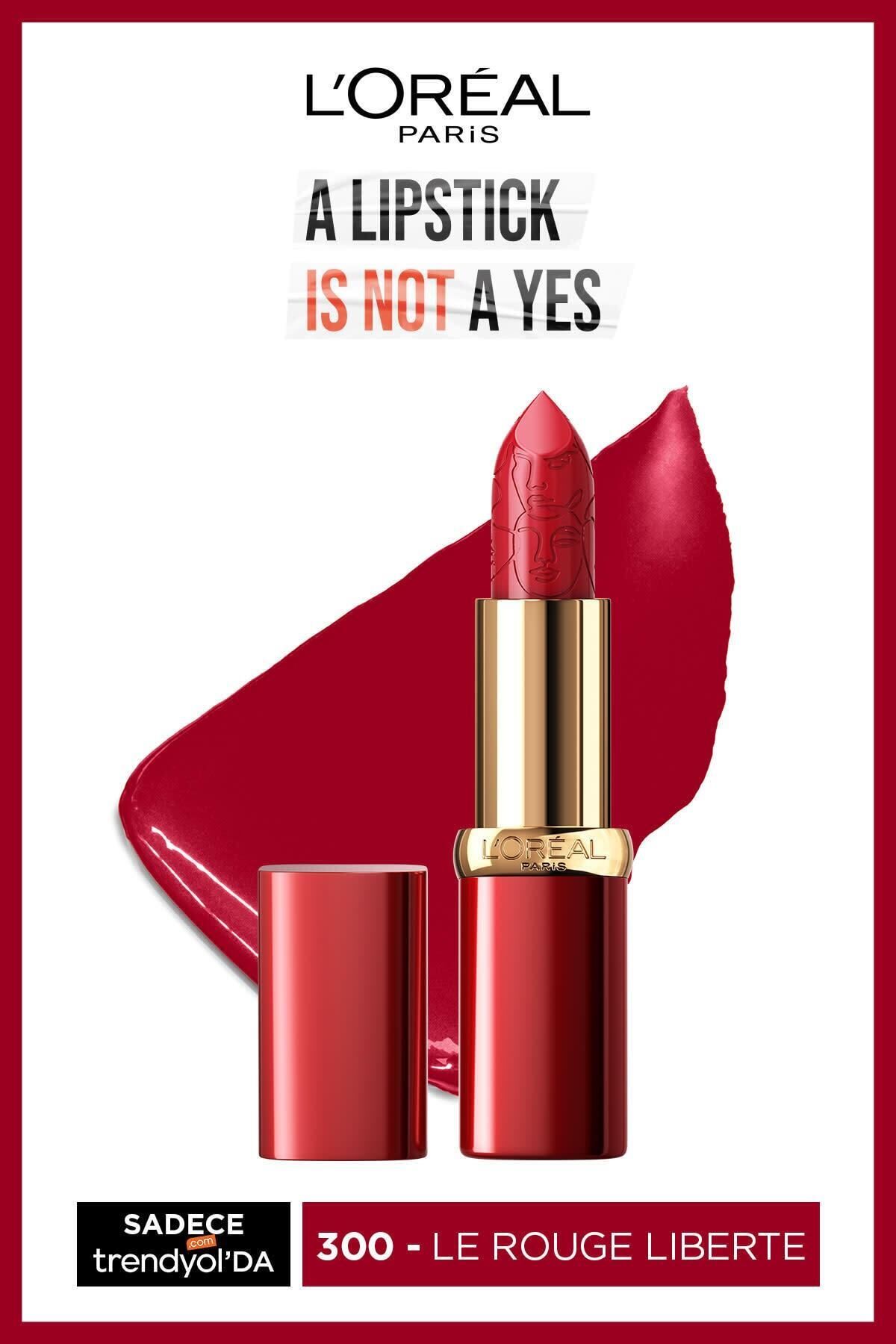 L'Oreal Paris L'oréal Paris Color Riche Özel Seri: Lipstick Is Not A Yes Ruj - 300 Le Rouge Liberté