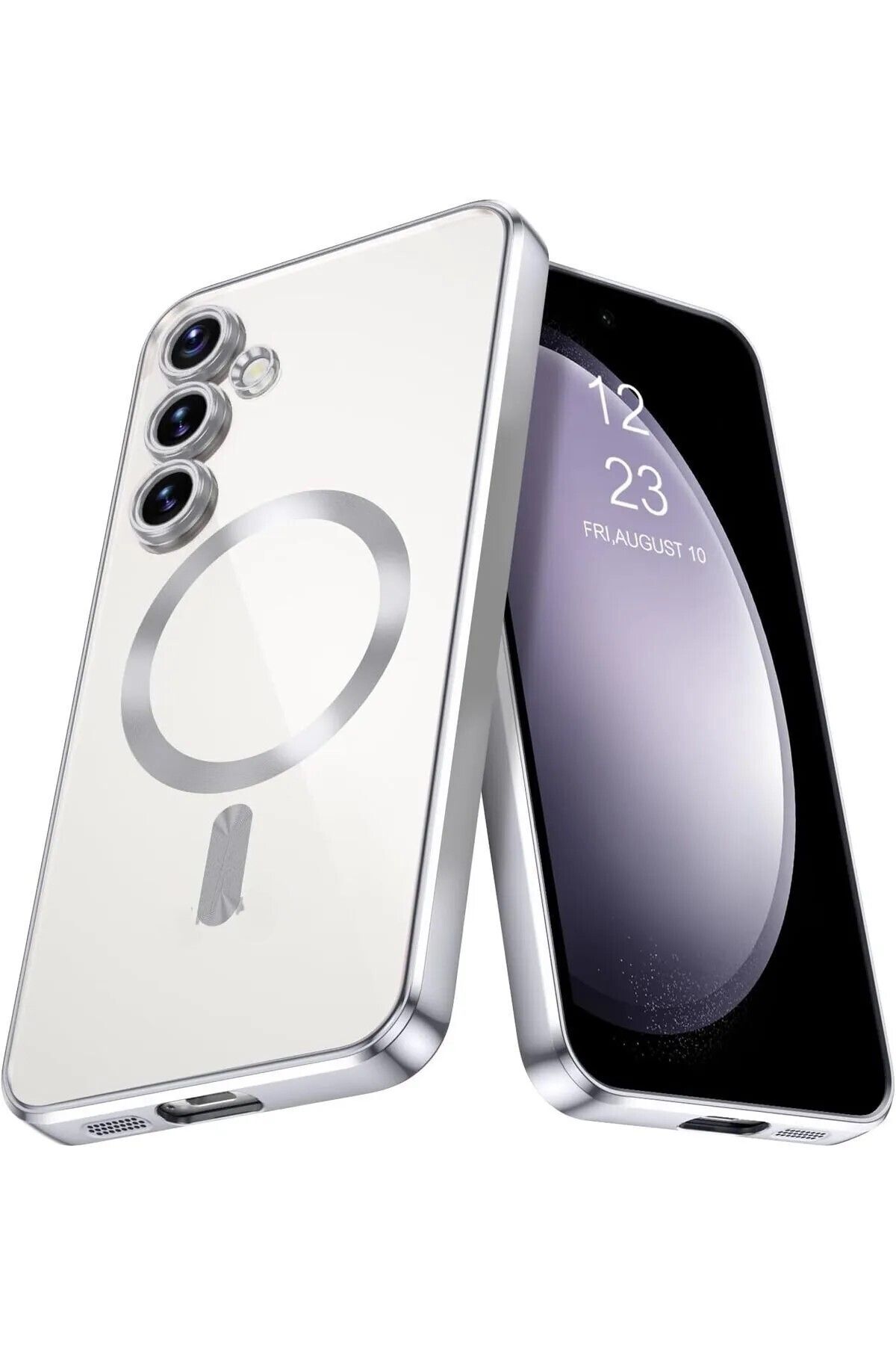 Posso Samsung Galaxy S23 Fe Uyumlu Kılıf Magsafe Özellikli Kamera Lens Korumalı Silikon Kapak