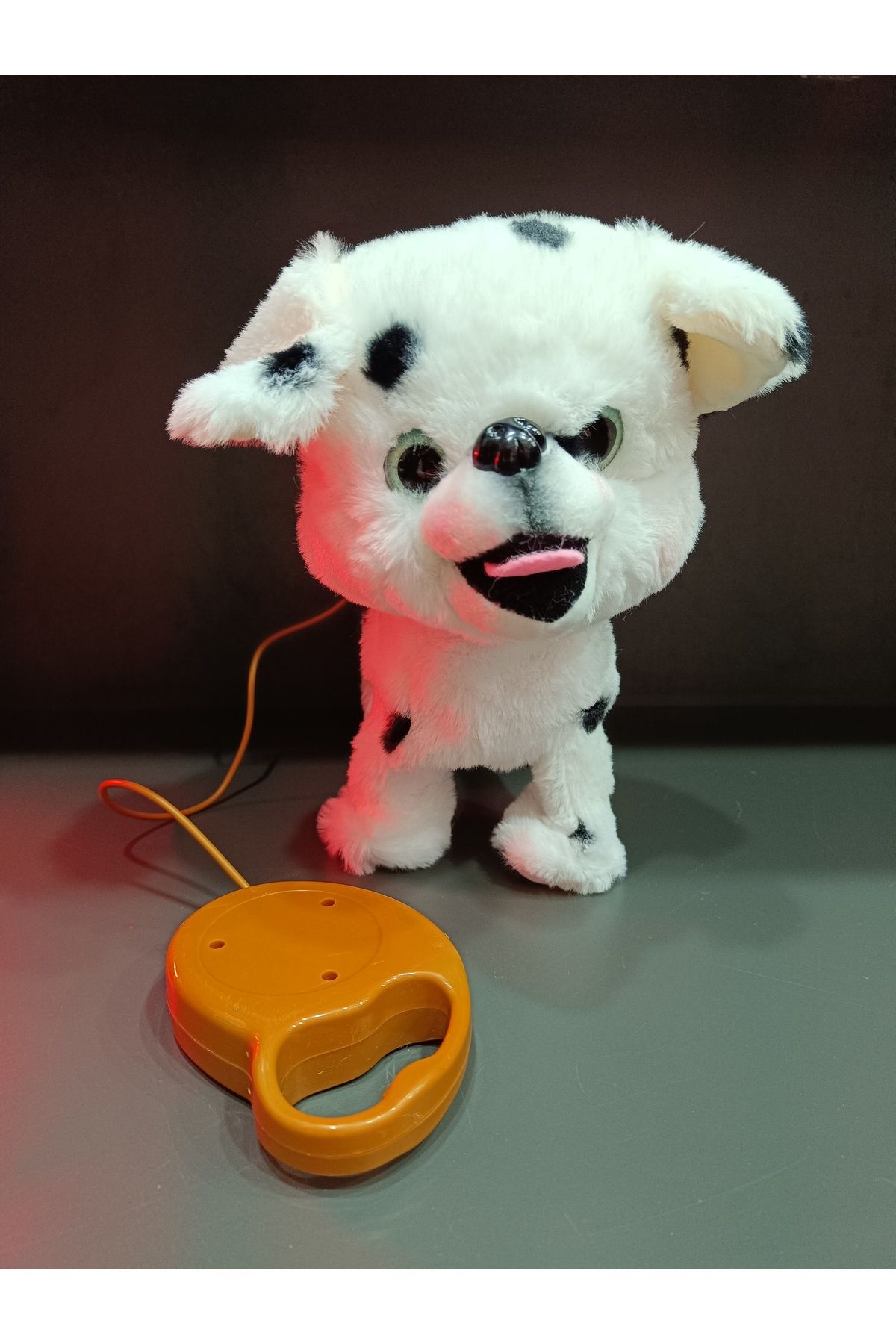 Happy Toys Sese Duyarlı Dokununca havlayan Yürüyen Tasmalı sevimli Köpek Dogumgünü Hediye Çocuk