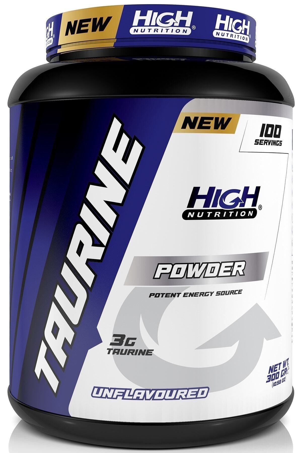High Nutrition %100 Pure Taurine Powder 300 gr 100 Servis 3000 mg