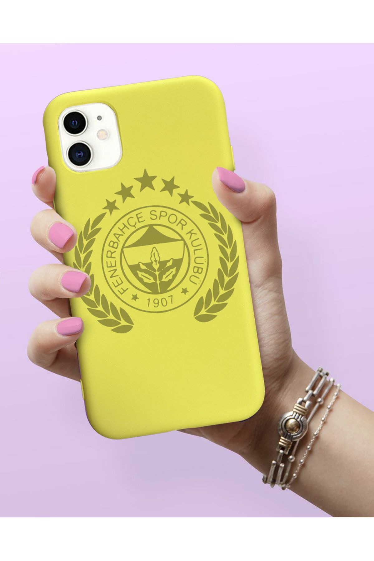 bestcase Iphone 11 Uyumlu Fenerbahçeli Yıldız Tasarımlı Taraftar Kılıfı Sarı