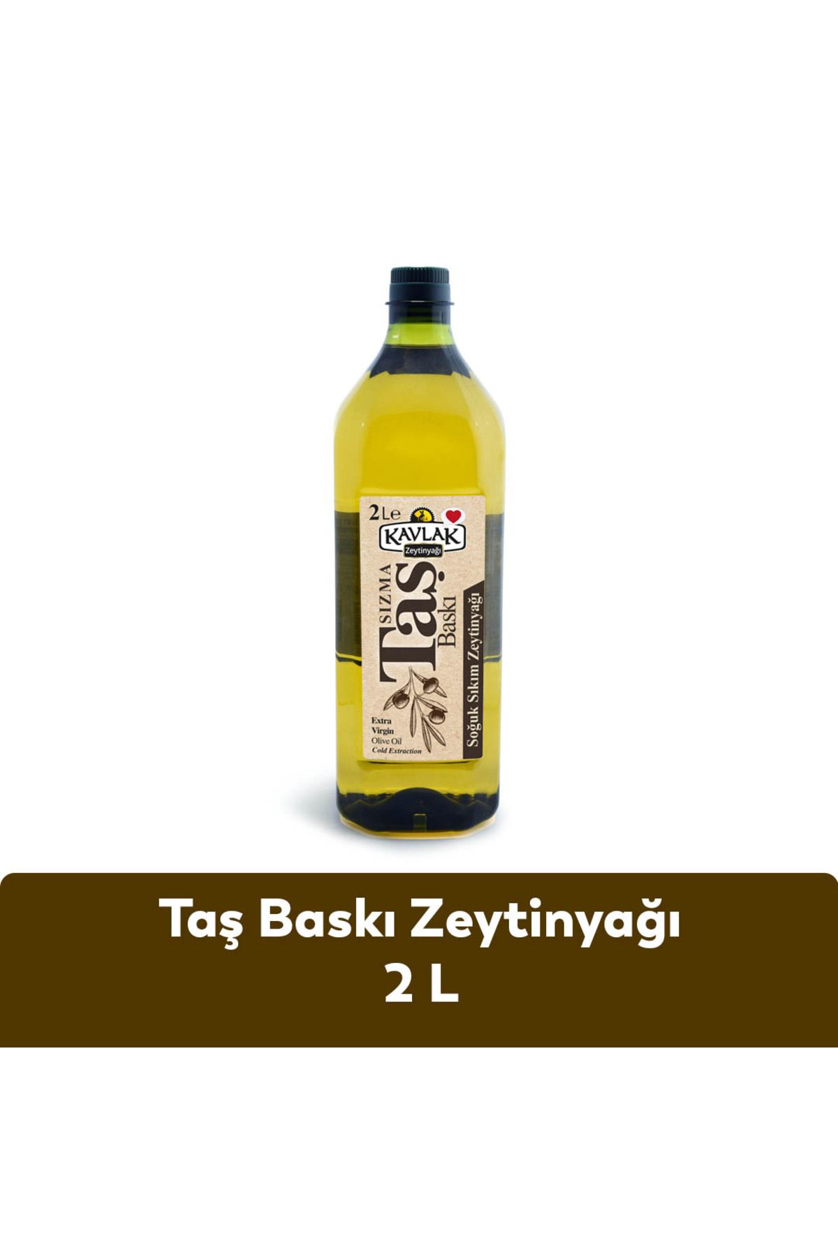 Kavlak Taş Baskı Soğuk Sıkım Zeytinyağı 2 Lt Pet