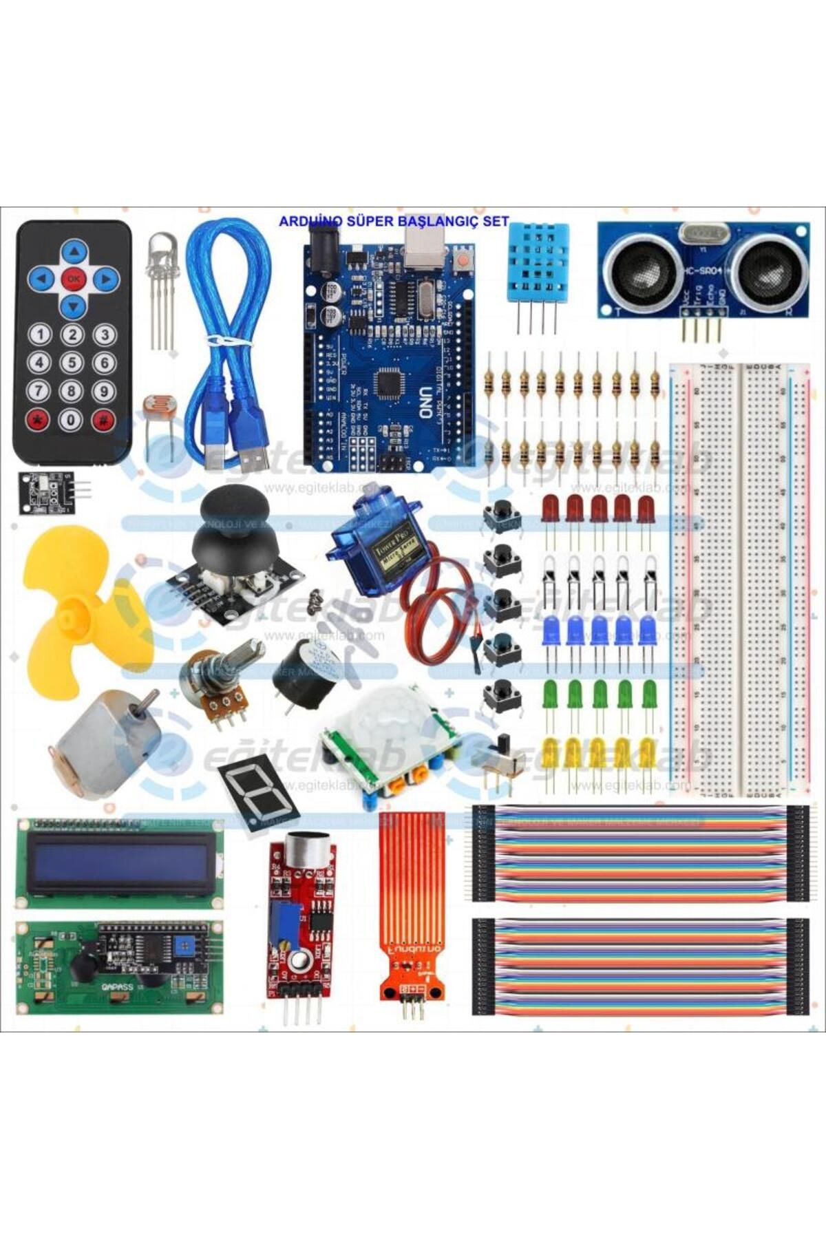 eğiteklab YENİ ROBOTİK KODLAMA ARDUİNO SÜPER BAŞLANGIÇ EĞİTİM SETİ
