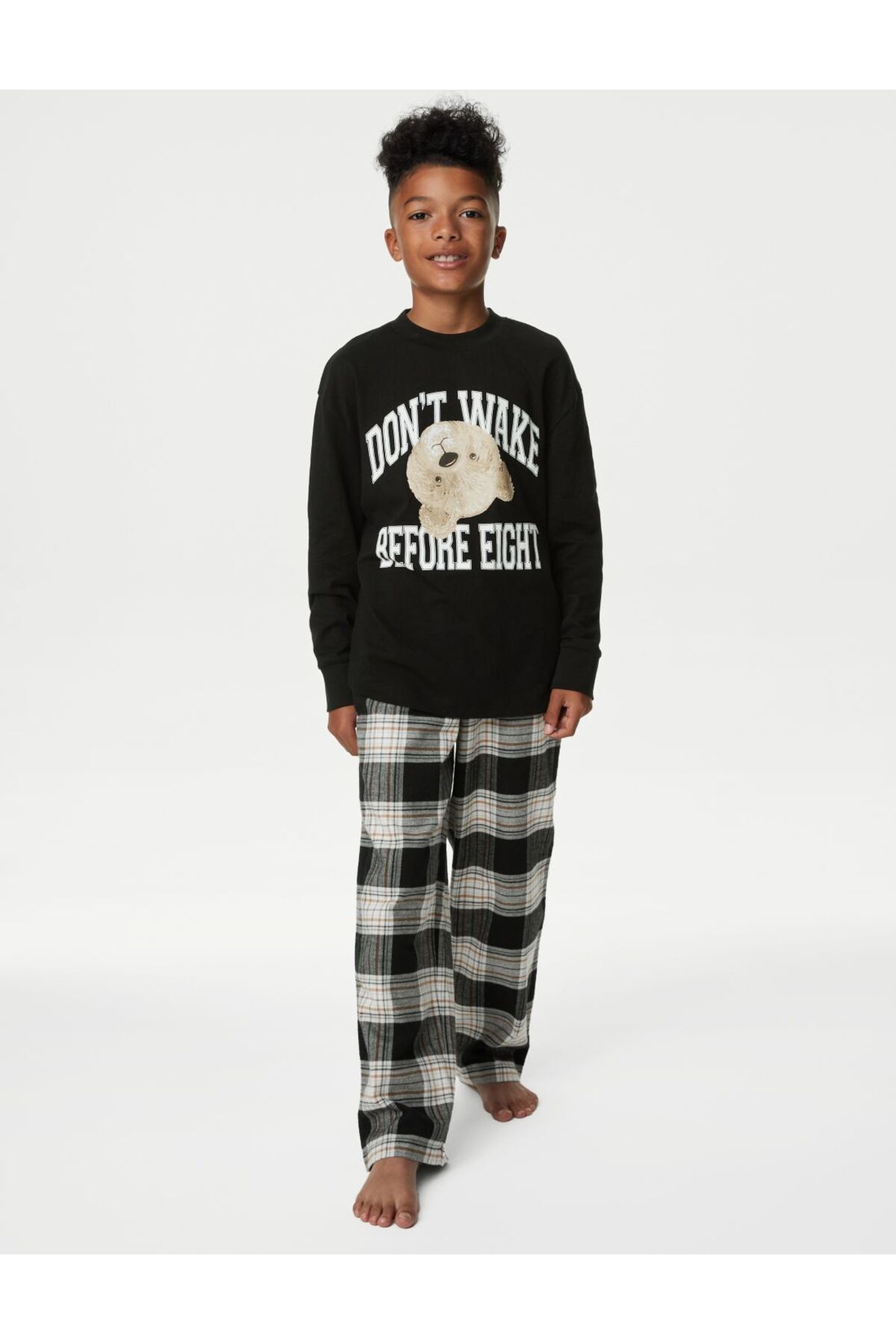 Marks & Spencer Saf Pamuklu Spencer Bear™ Pijama Takımı (6-16 Yaş)