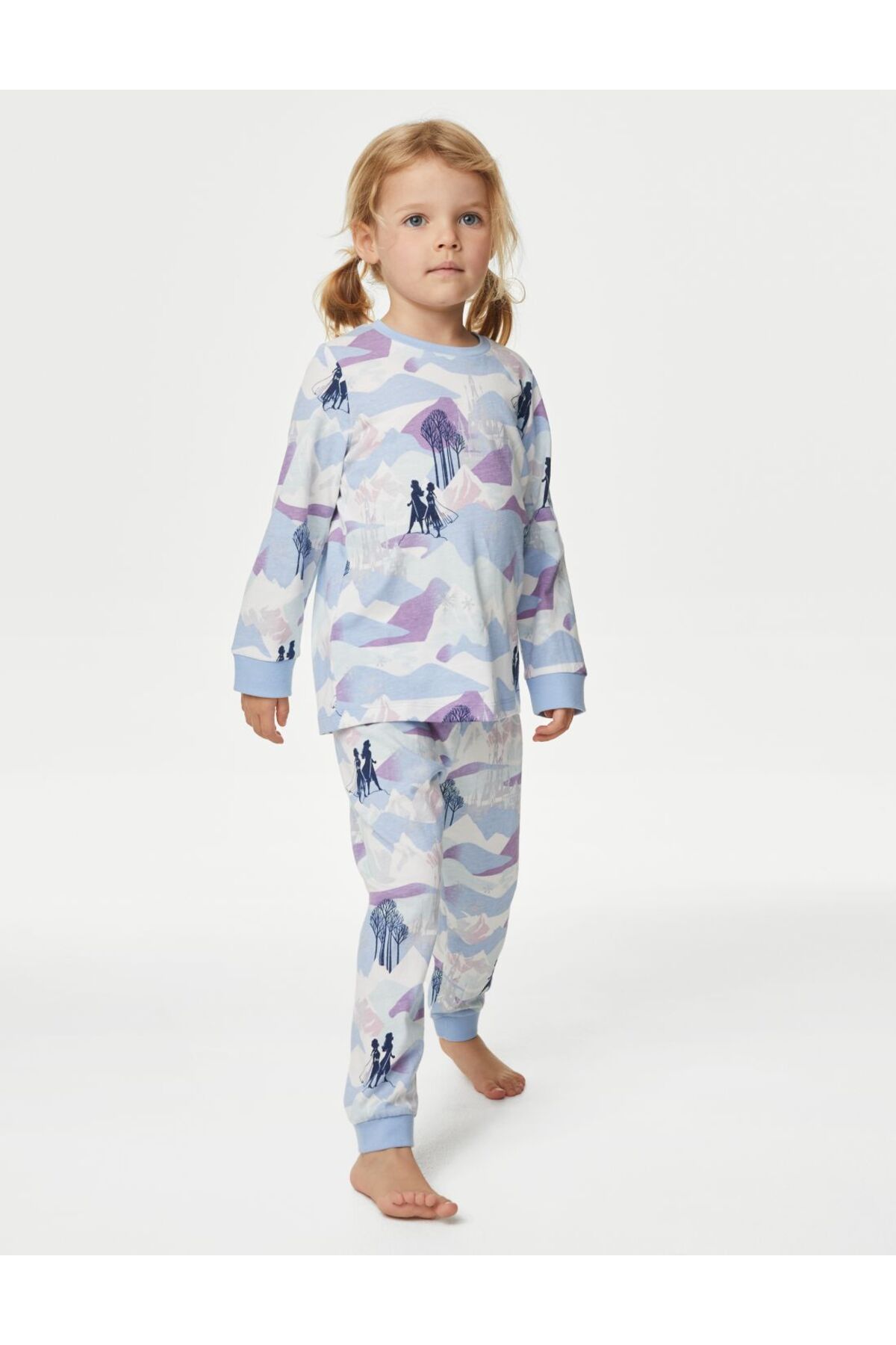 Marks & Spencer Saf Pamuklu Disney Frozen™ Pijama Takımı (1-8 Yaş)
