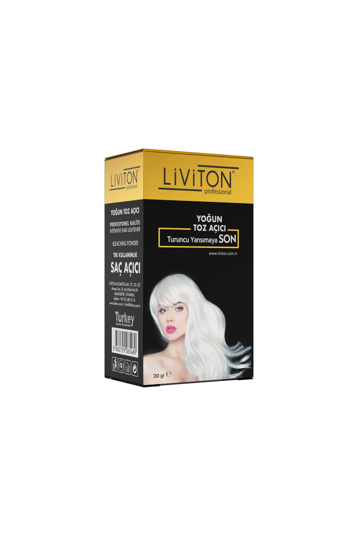 Liviton Professional Tek Kullanımlık Yoğun Toz Açıcı Set 20 Gr Toz Açıcı + 50 Ml Oksidan