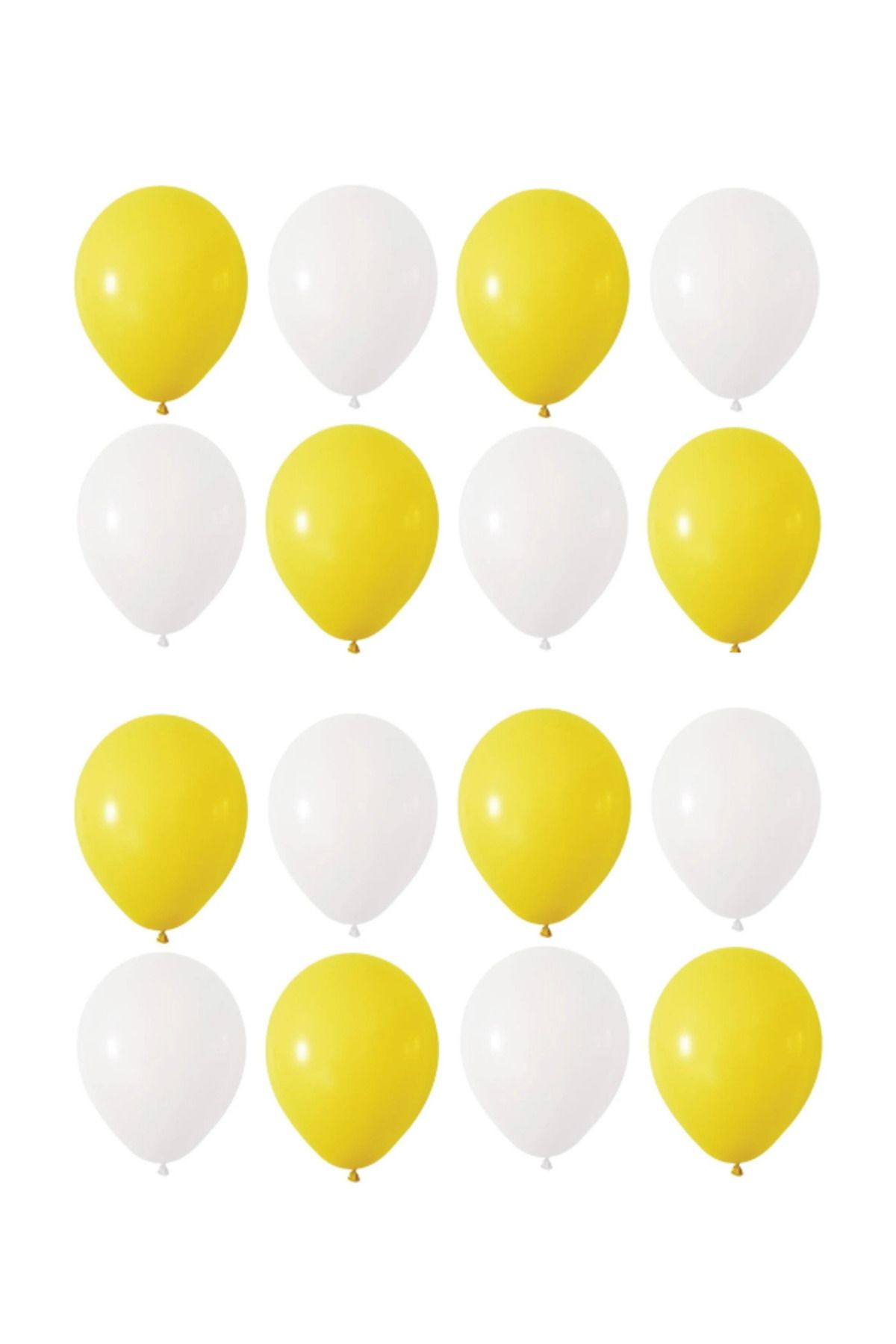 mypartyready Sarı Beyaz Pastel Ton Karışık Renk Balon 12" 10 Adet Papatya Konsept Parti Süsleme Balonu