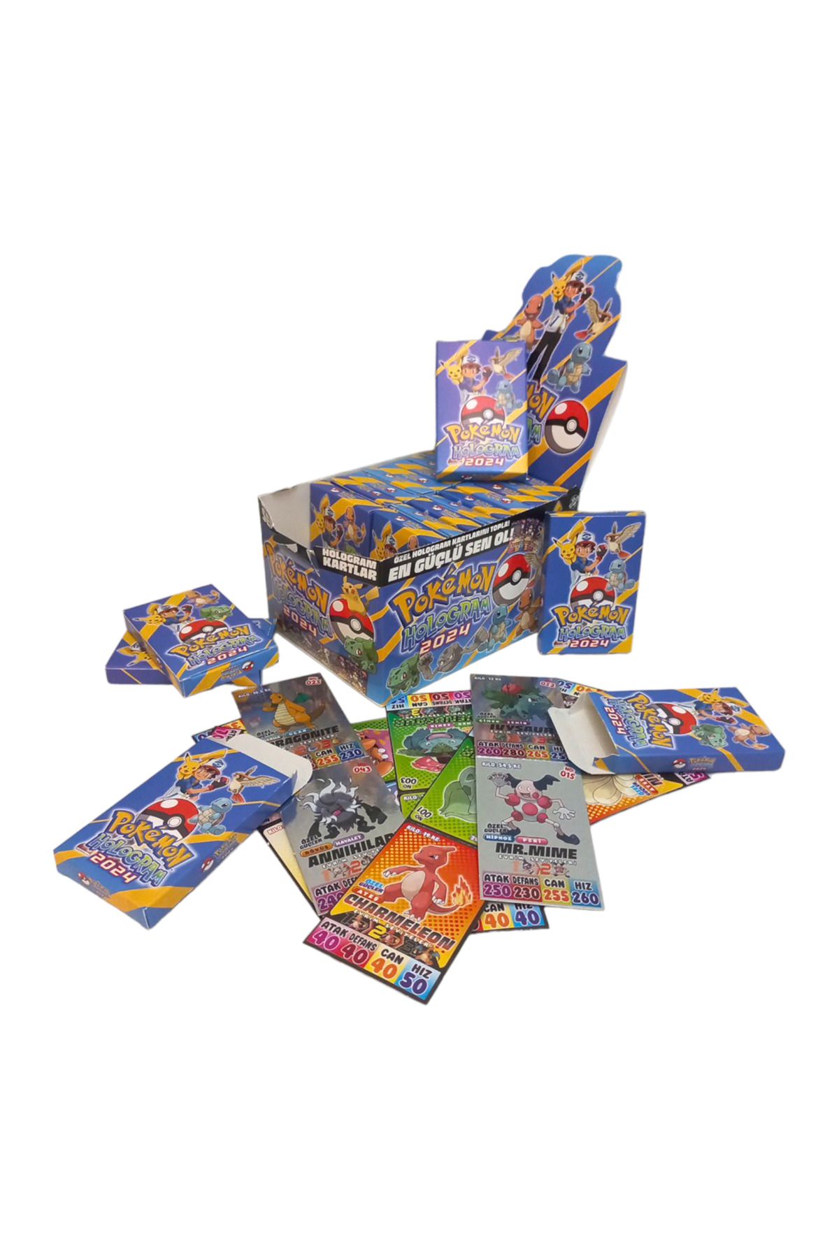 Redro Home Pokemon 2024 Sürpriz Hologramlı Oyun Kartı 24 Paket Toplam 240 Adet