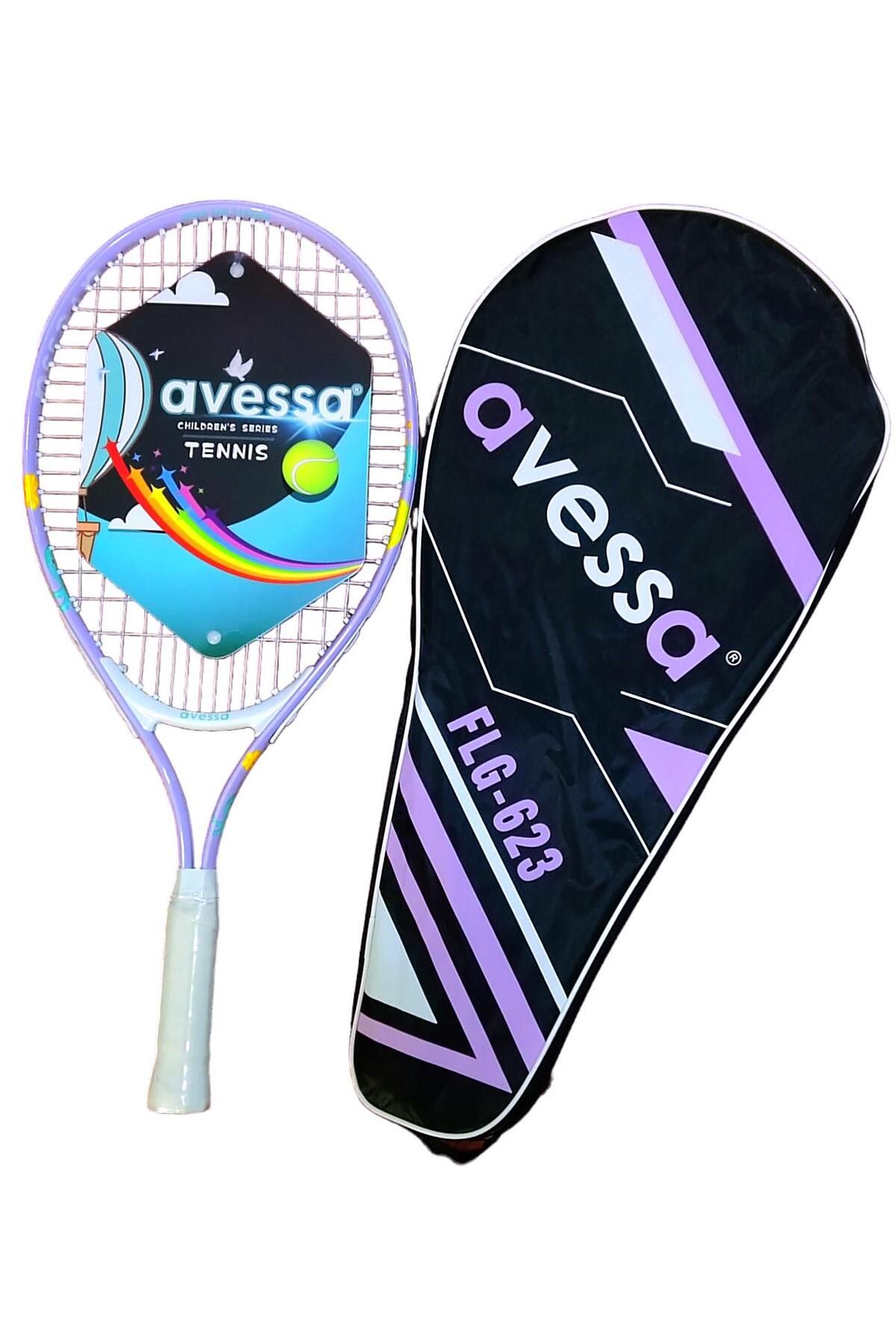 Avessa Flg-623l Tek Parça Ahtapot Desenli Tenis Raket Set Lila