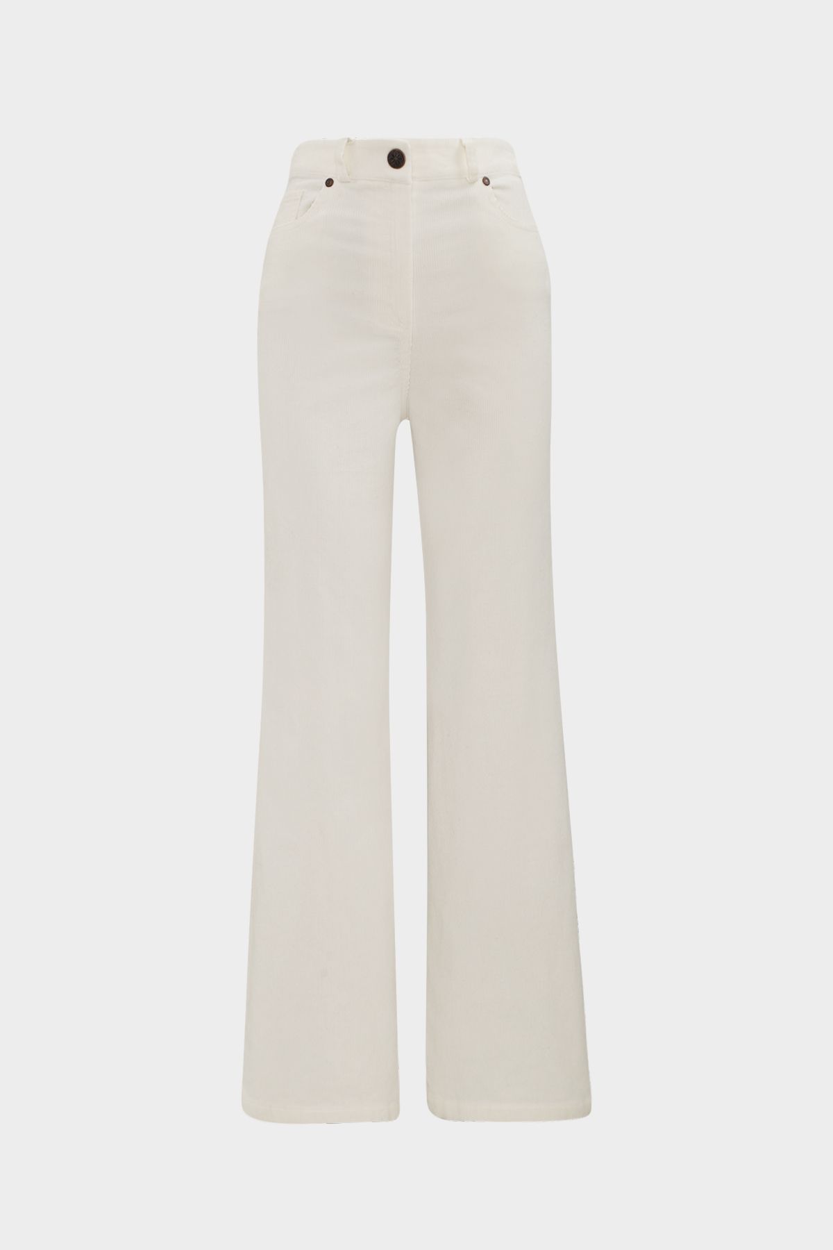 Açelya Okcu Premium Yüksek Bel Likralı Flare Kadife Pantolon