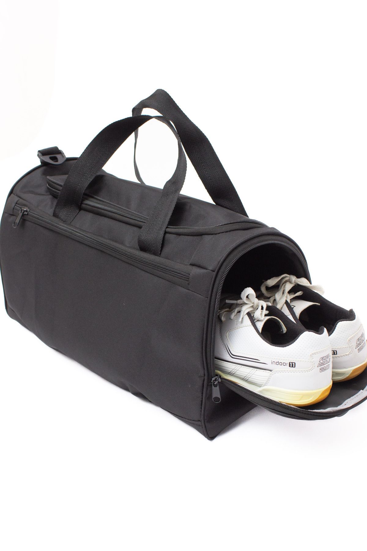 KAFF Siyah Unisex Önü Cepli Ayakkabı Bölmeli Geniş Bavul Seyahat Gym Fitness El ve Spor Çantası