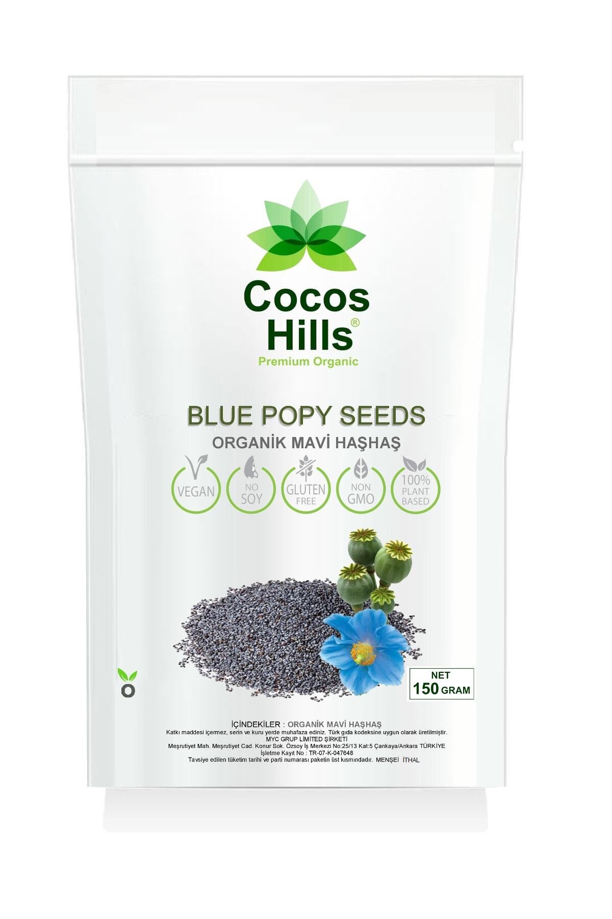 Cocos Hills Blue Poppy Seeds Mavi Haşhaş Tohumu 150 gram