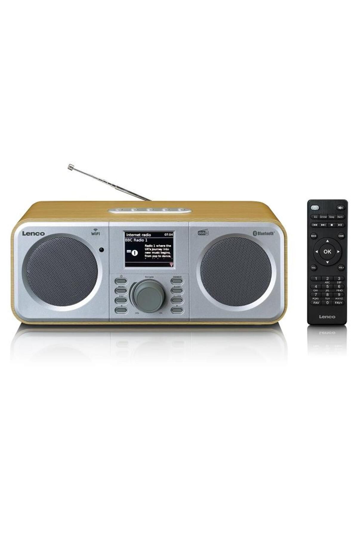 Lenco DIR-141WD Internet Radyo DAB+ Bluetooth Kumanda Spotify Connect Ahşap