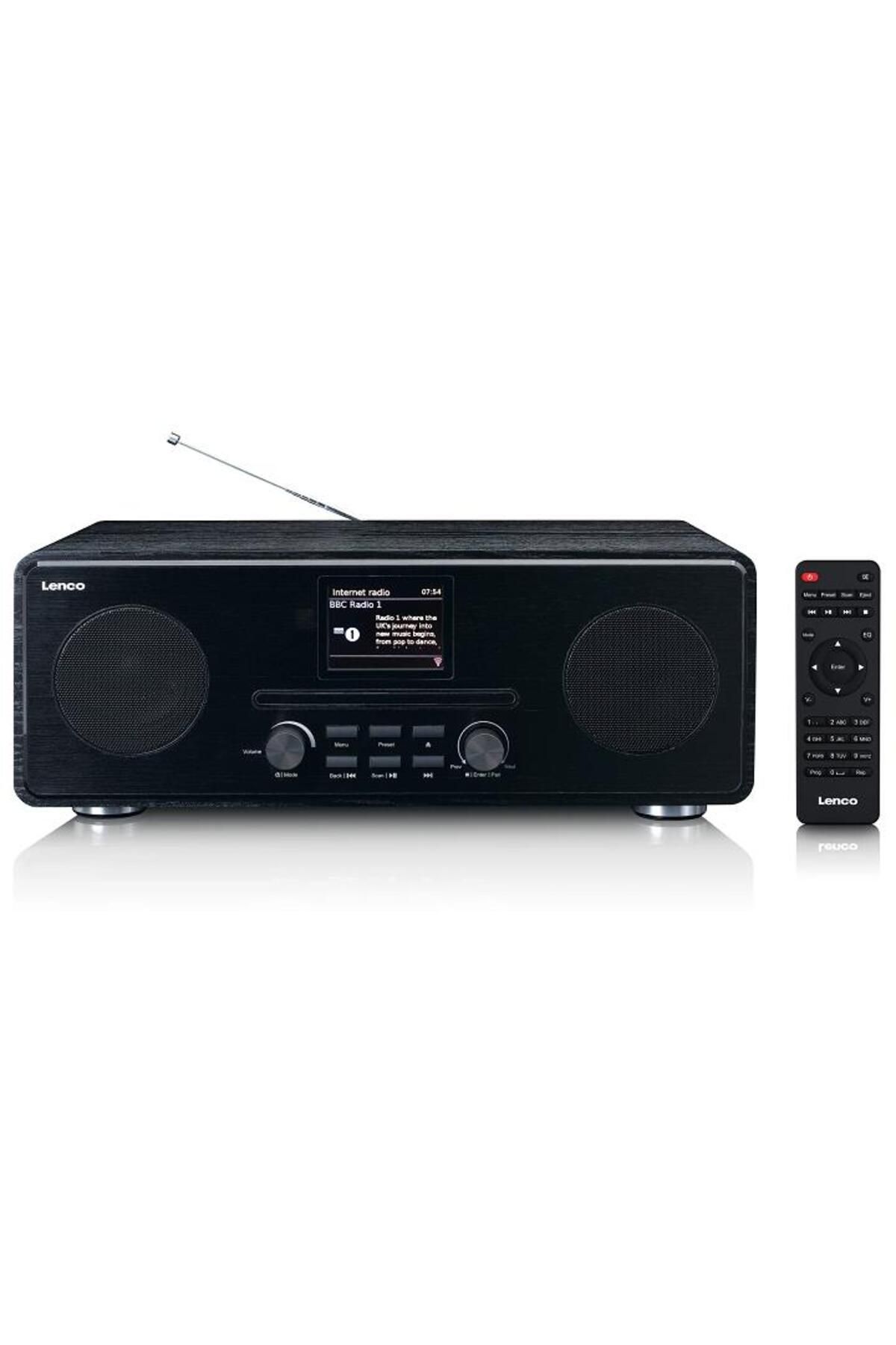 Lenco DIR-261 Internet Radyo DAB+ CD Bluetooth Kumandalı FM Radyo Siyah