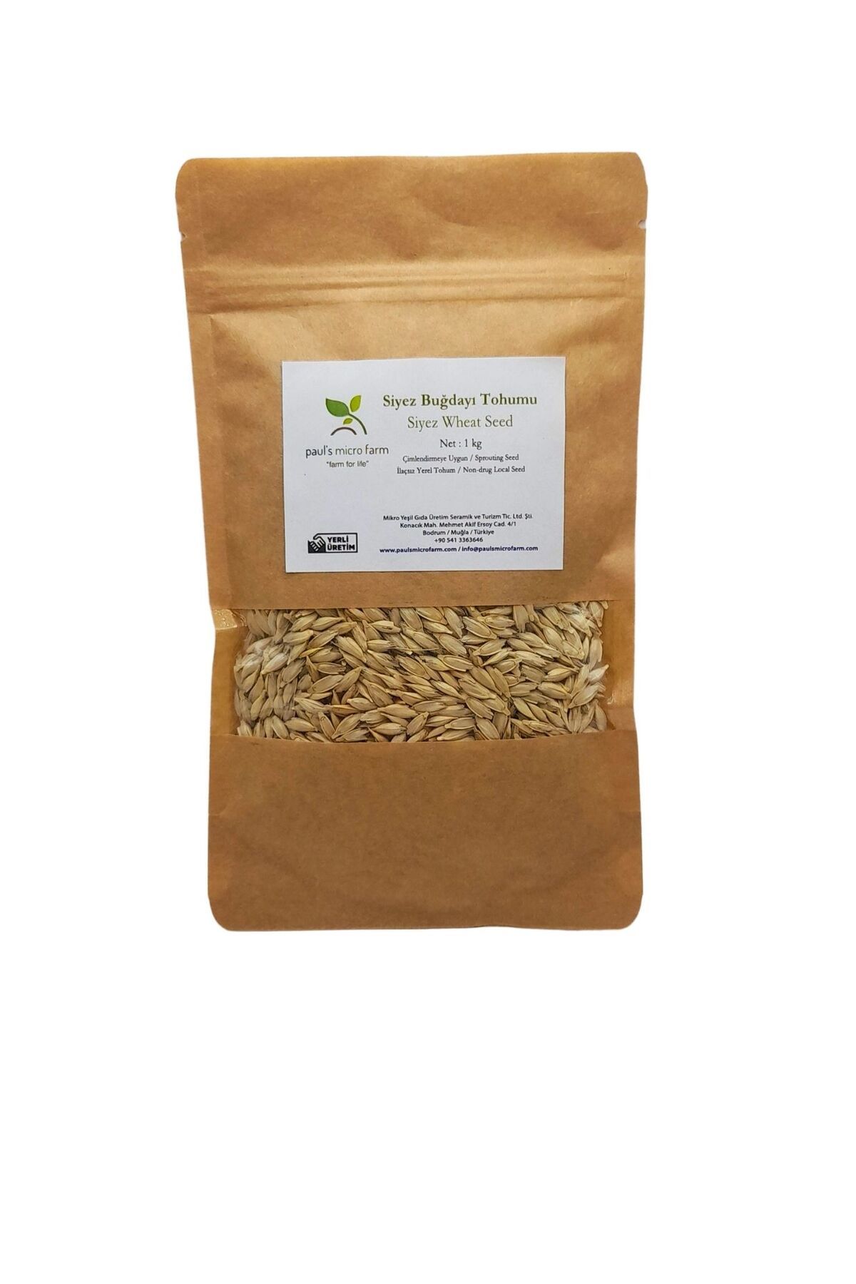 Pauls Micro Farm Atalık Kabuklu Siyez Buğdayı 500 gr (İLAÇSIZ KATKISIZ)