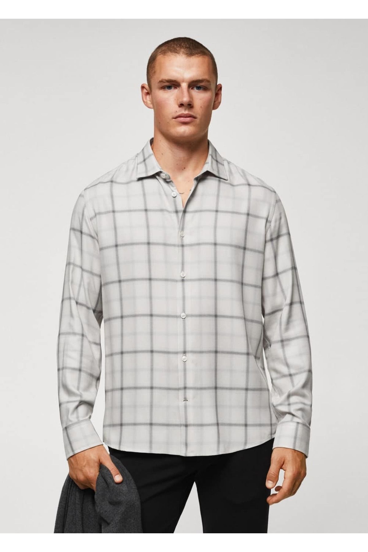 MANGO Man Regular fit kareli gömlek