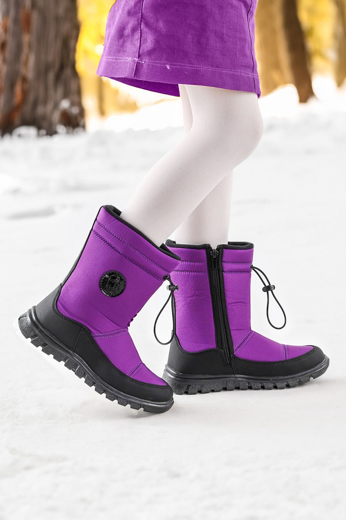 Kiko Kids Nuh Fermuarlı Kız/erkek Çocuk Kar Botu Ayakkabı