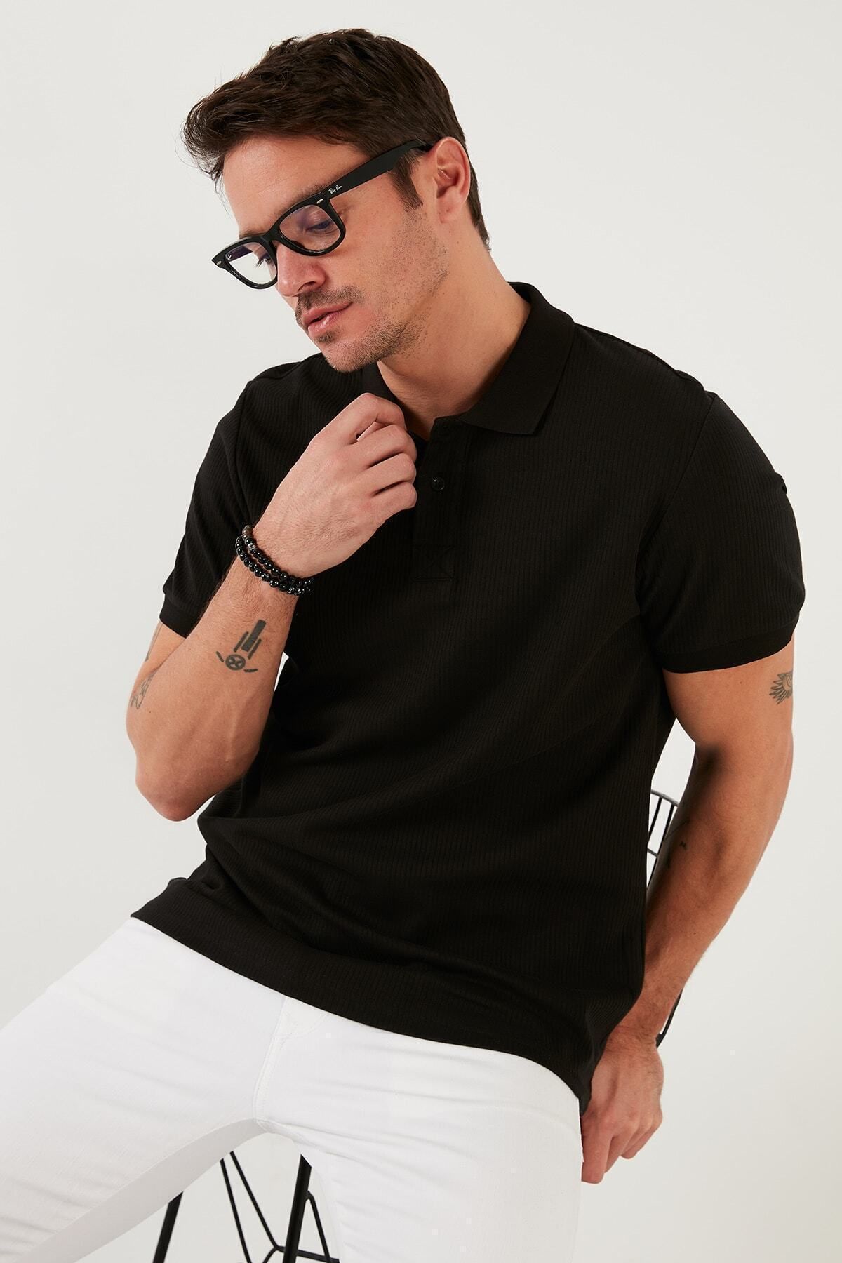 Buratti Pamuklu Slim Fit Düğmeli Erkek Polo Yaka T Shirt 5902281 Tişört