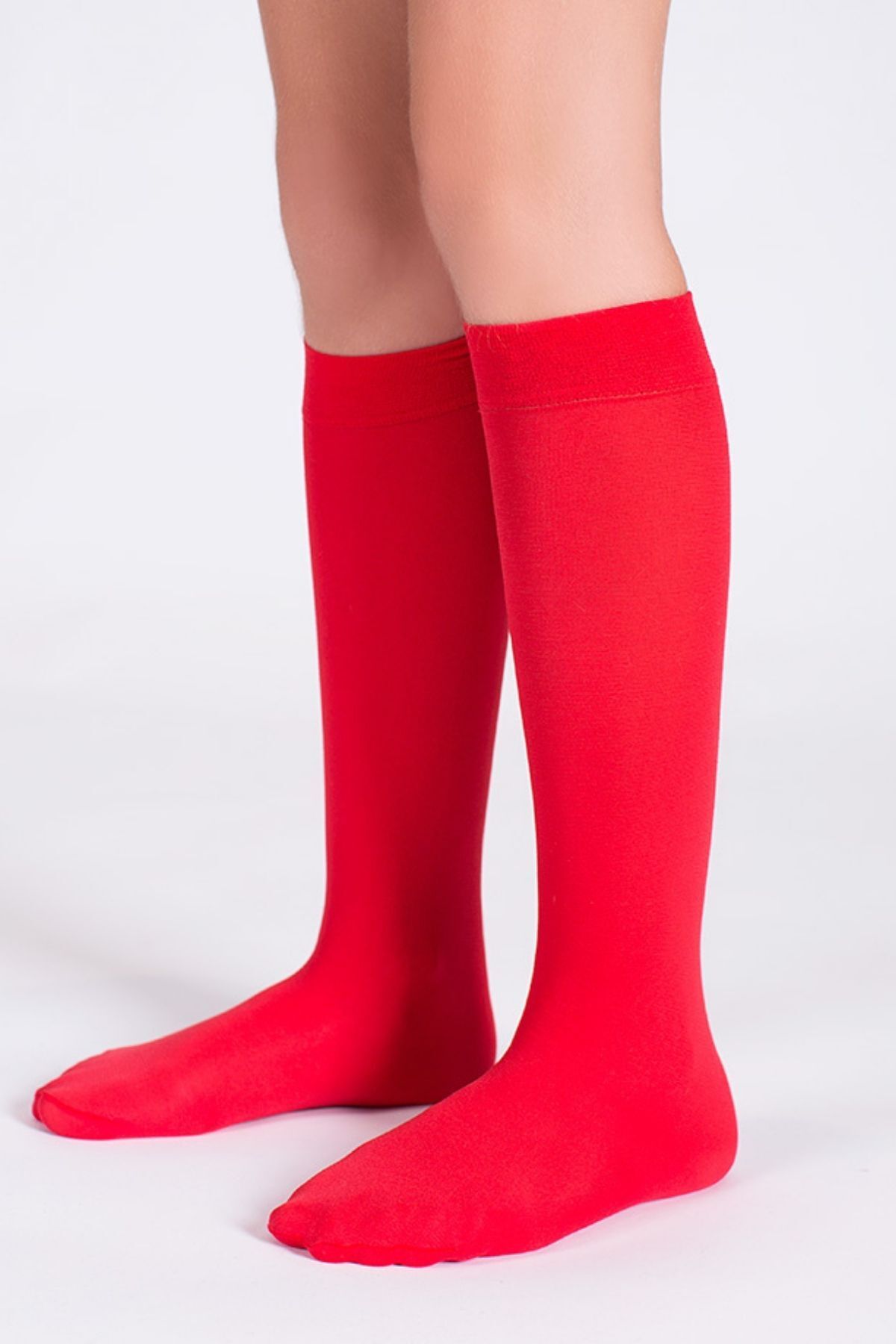 Goose Diz Altı Kırmızı Kız Çocuk Çorap