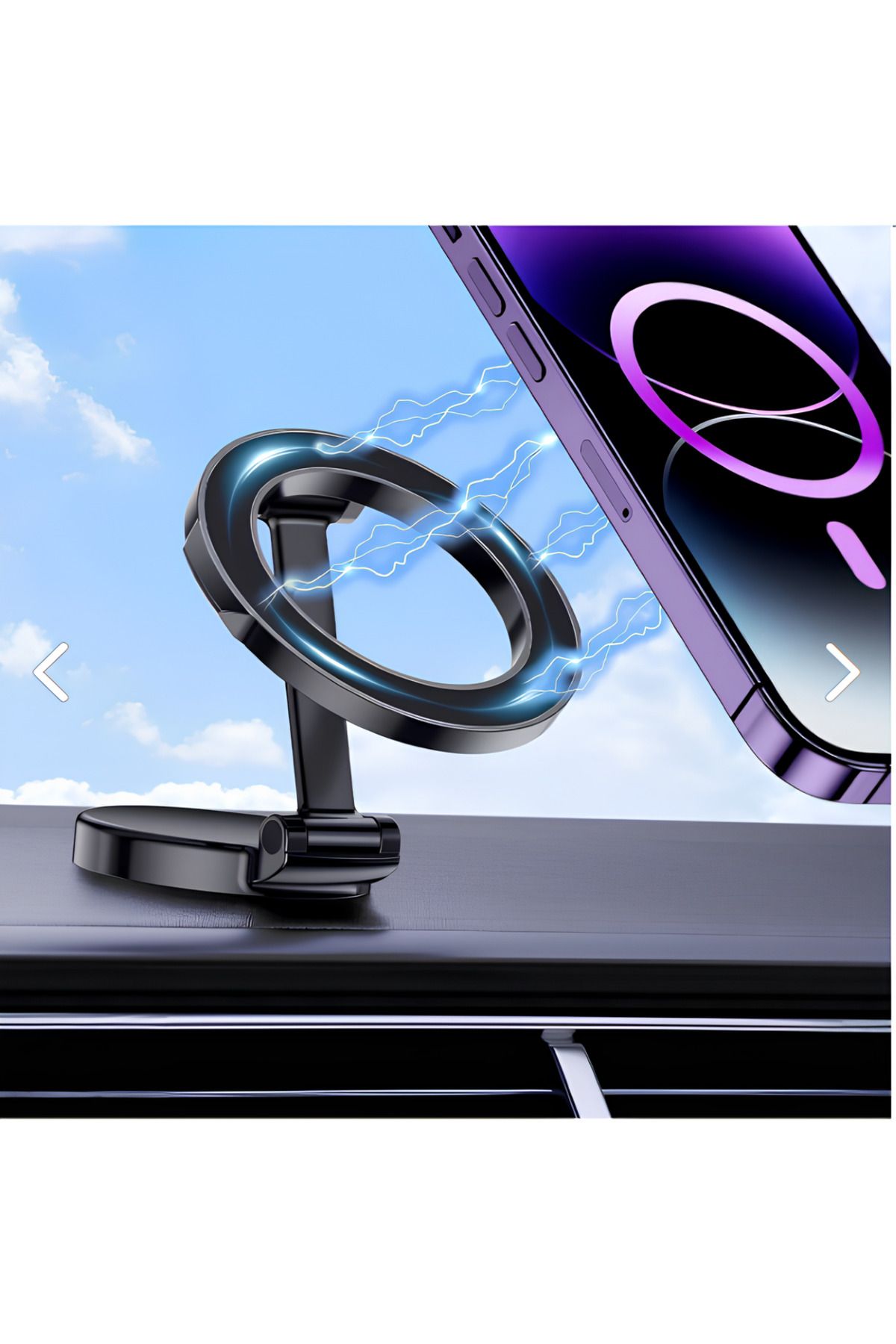 Branzino iPhone 11-12-13-14-15-15 Plus-15 Pro Max Uyumlu Magsafe Manyetik Mıknatıslı Araç İçi Telefon Tutucu