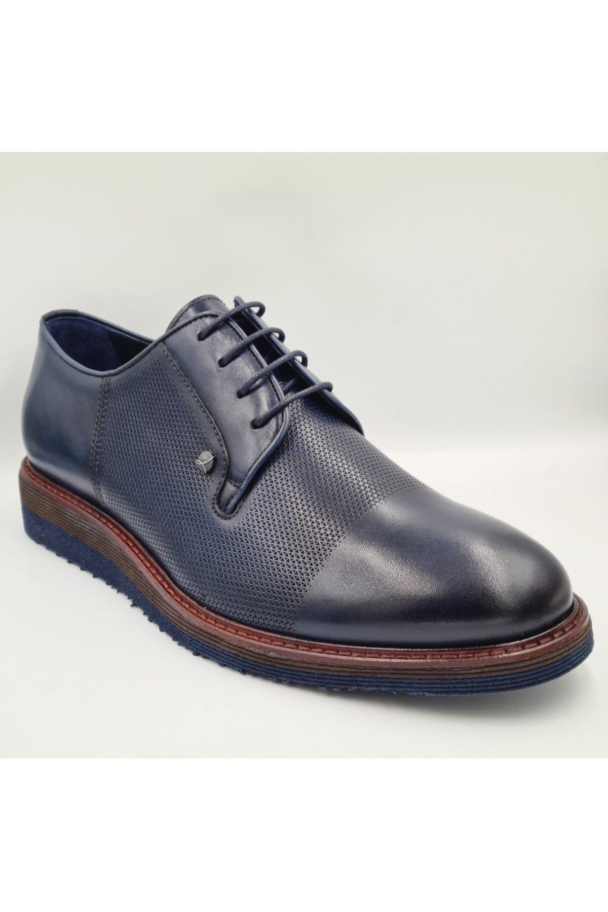 Libero L3052 Lacivert Hakiki Deri Eva Taban Erkek Günlük Klasik Casual Ayakkabı