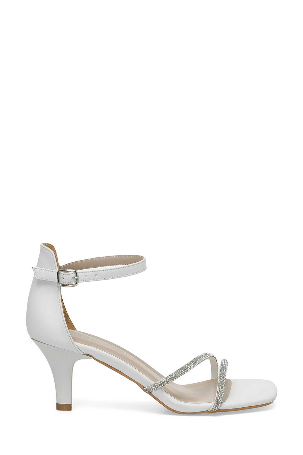 Butigo 23S-137 4FX Beyaz Kadın Topuklu Sandalet