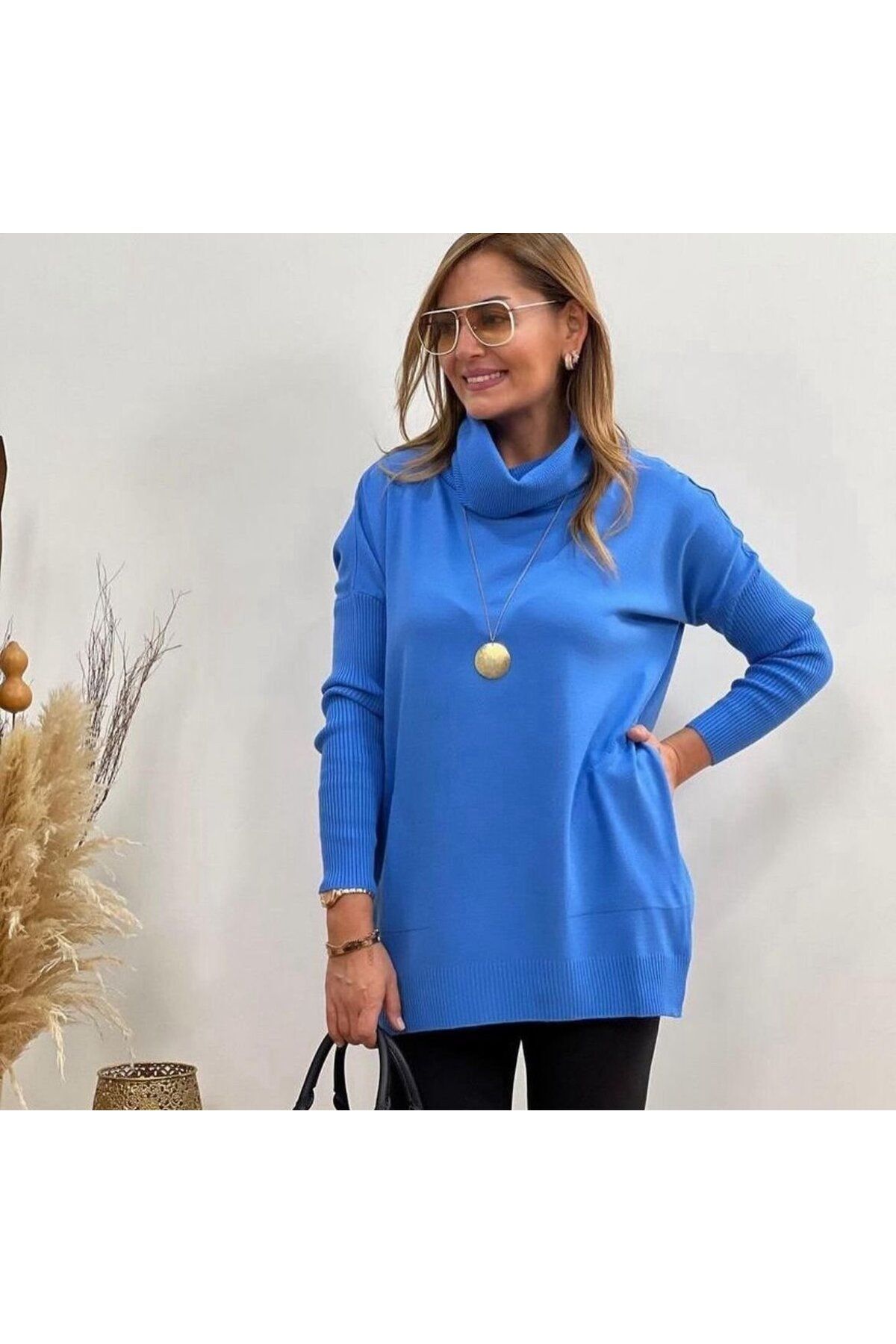 Modayakamoz Kadın Boğazlı Salaş Kazak