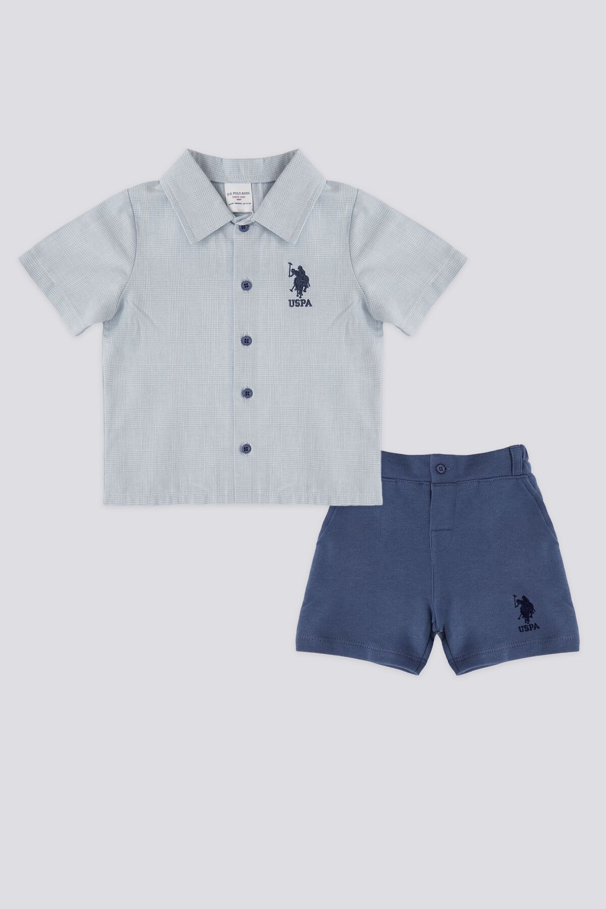 U.S. Polo Assn. U.S. Polo Assn Lisanslı Shirt İndigo Erkek Bebek Takımı