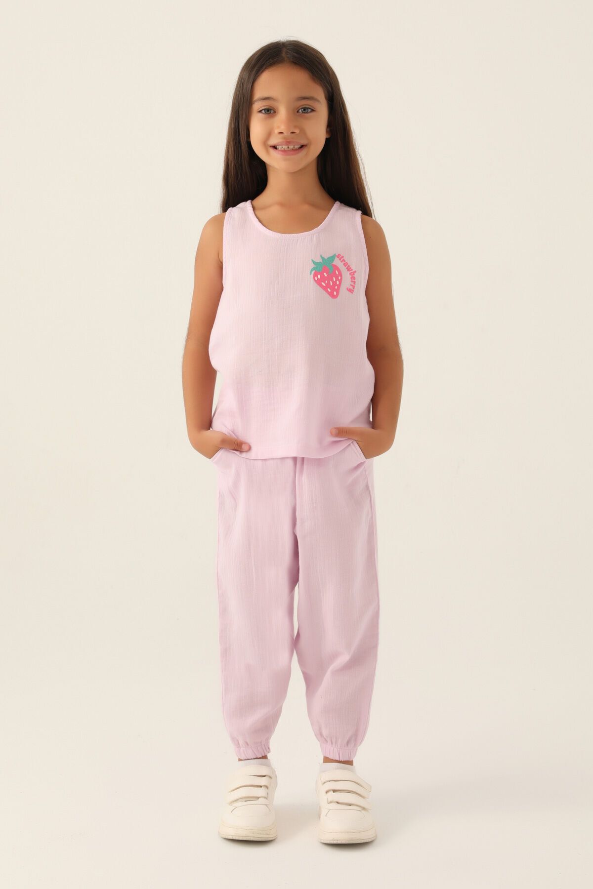 Rolypoly Zero Arm Mor Kız Çocuk Pijama Takımı