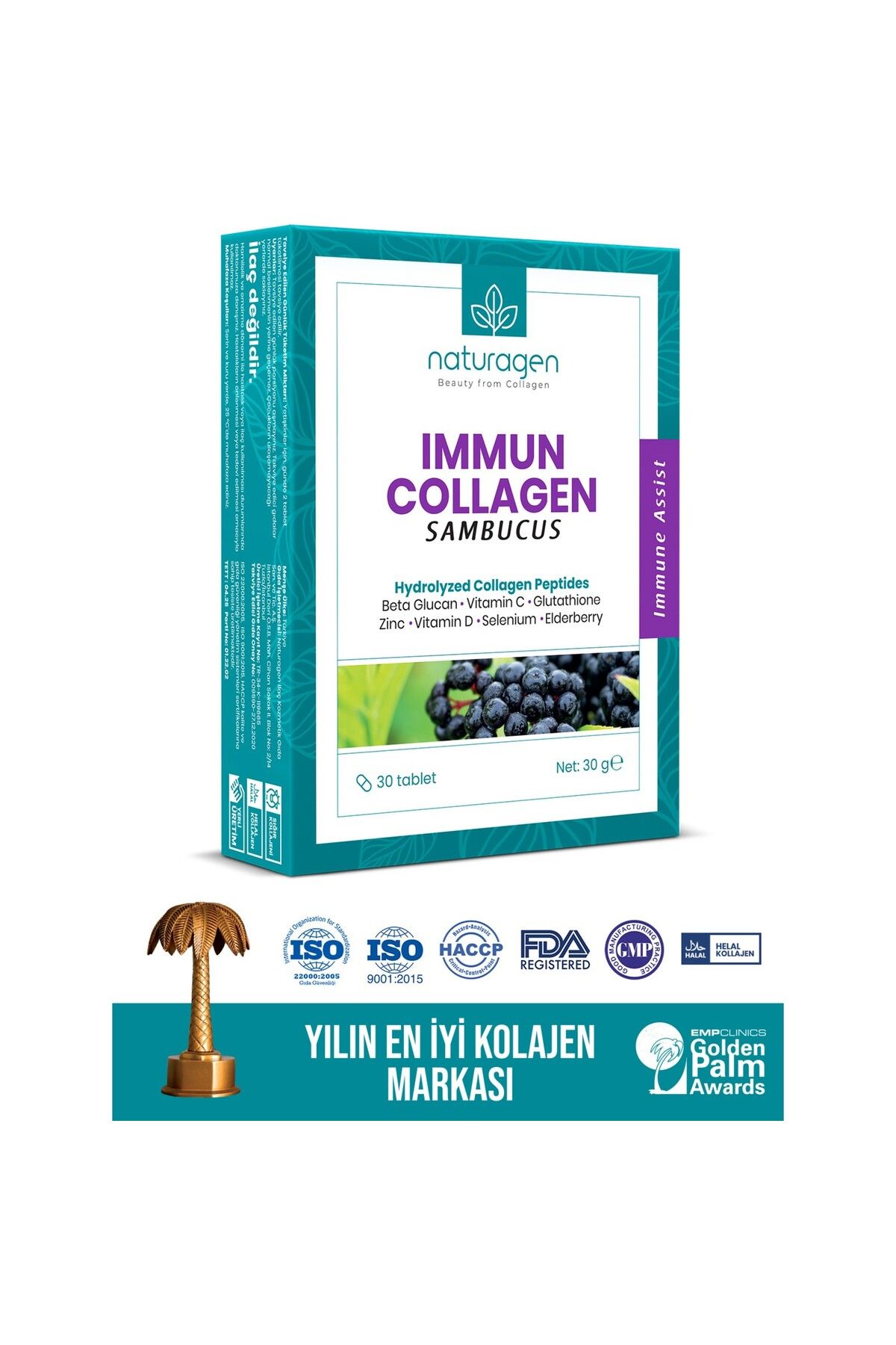 Naturagen Immun Collagen Sambucus Glutatyon Multivitamin 30 Tablet
