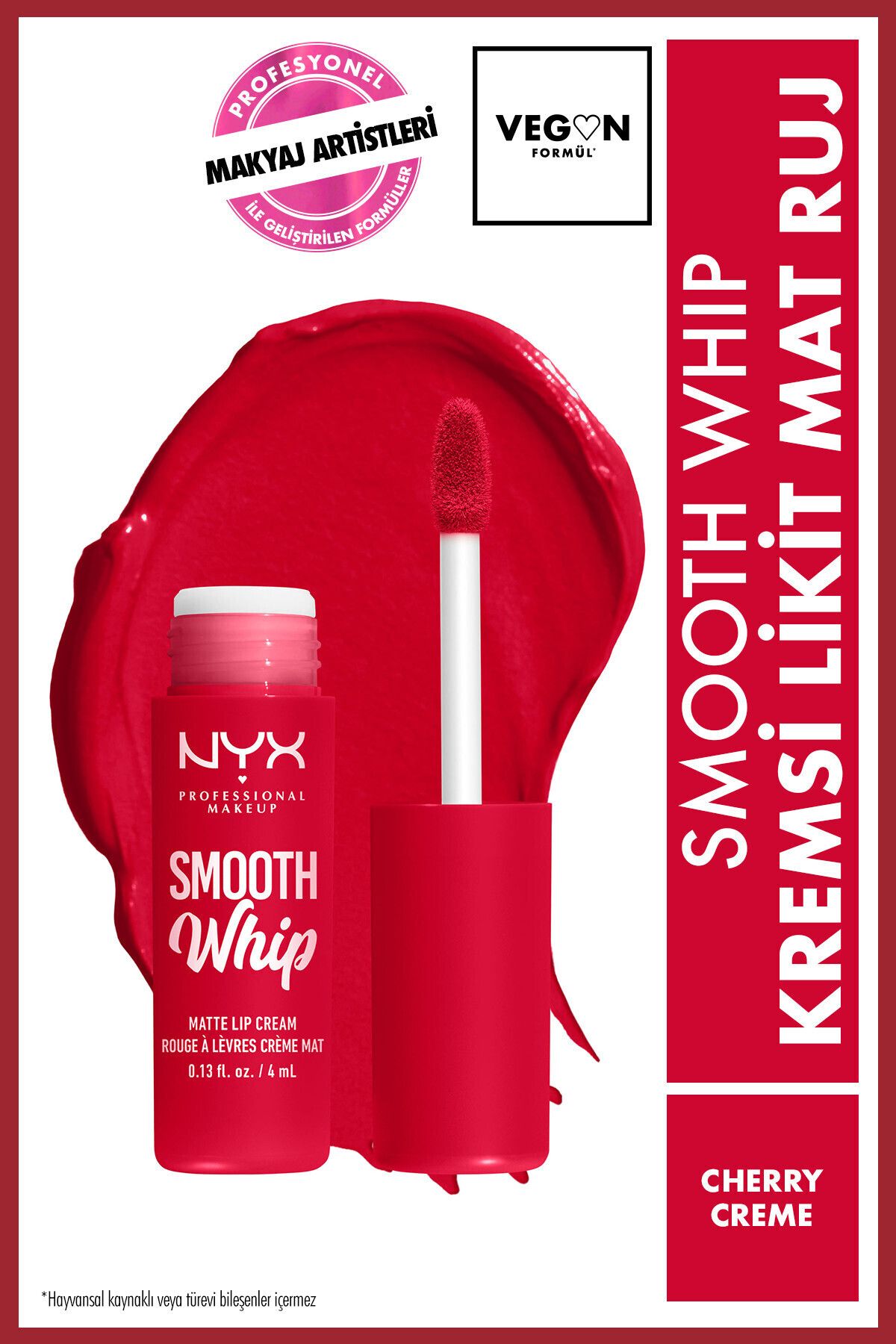 NYX Professional Makeup Smooth Whip Kremsi Likit Mat Ruj - Cherry Creme