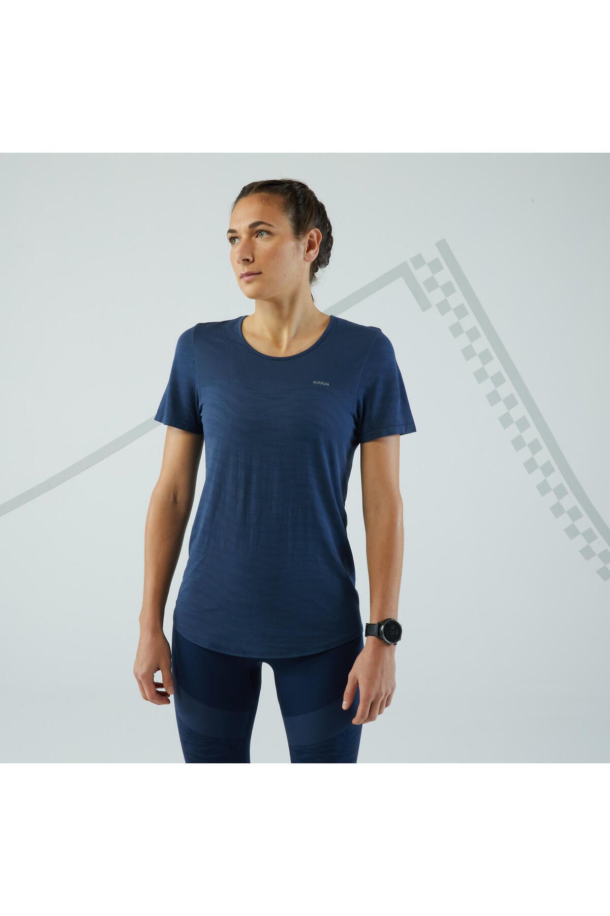 Decathlon Kiprun Kadın Nefes Alan Koşu Tişörtü - Mavi - Care