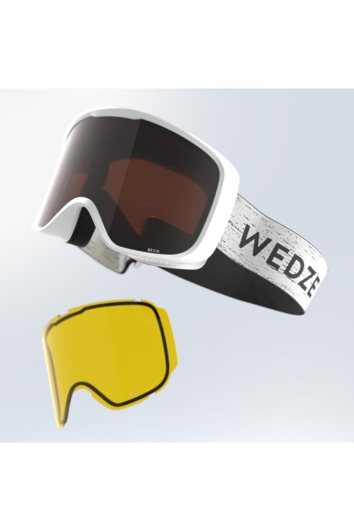 Decathlon Wedze Yetişkin / Çocuk Kayak / Snowboard Maskesi - Beyaz - G 100 I