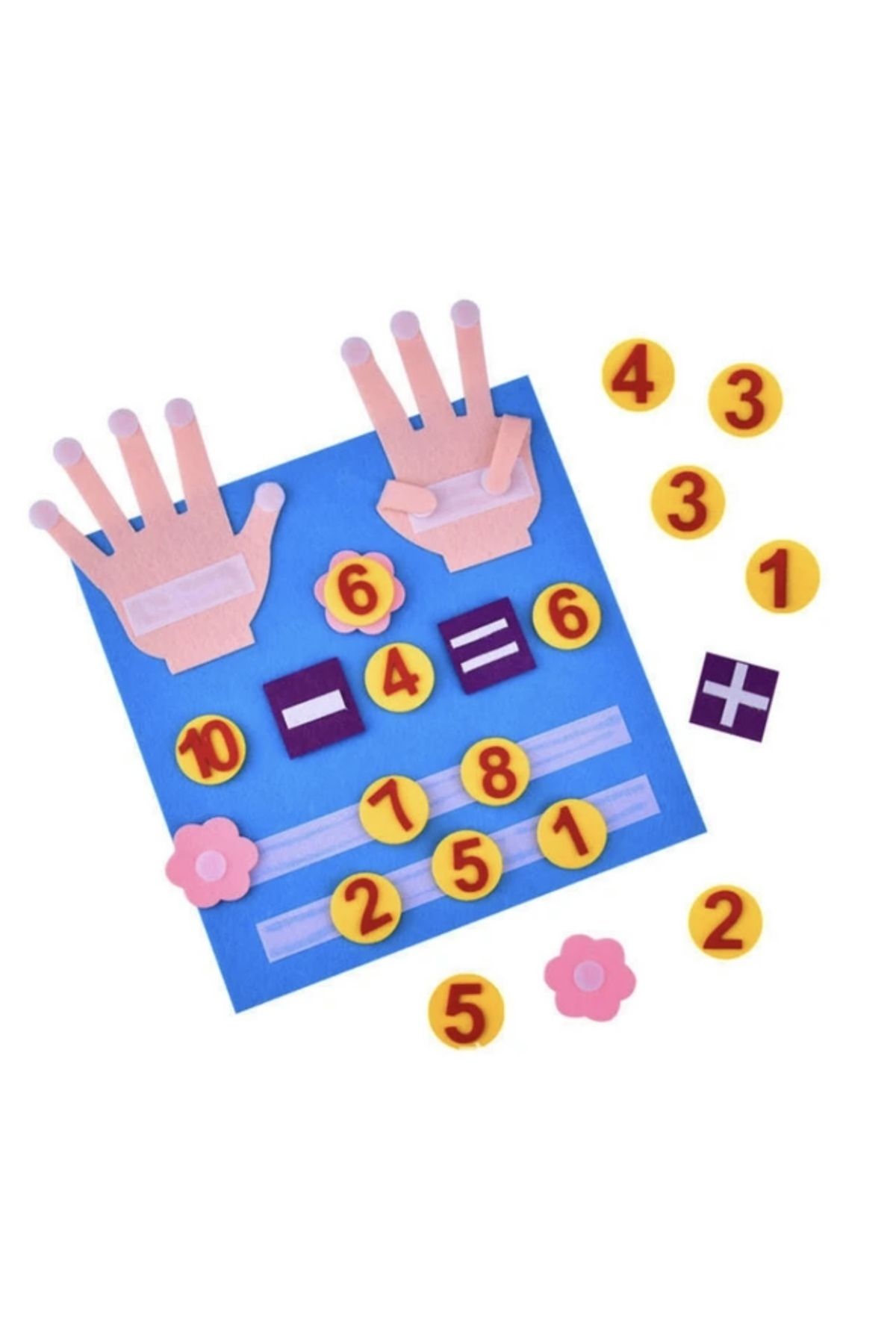 Go Toys Montessori Eğlenceli Erken Matematik Keçe Eğitici Parmak seti