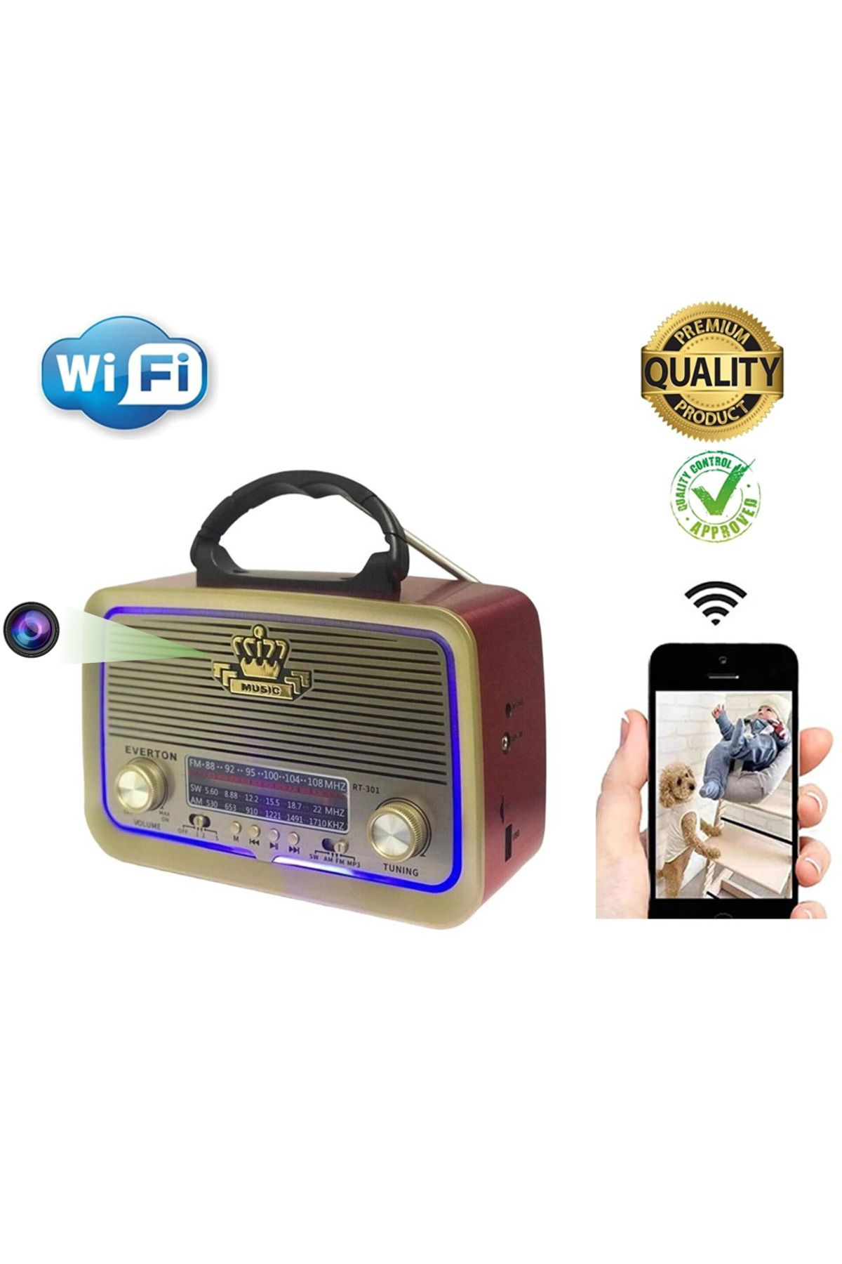 teknospy Wifi Nostaljik Radyo Bluetooth 32 Gb Şarjlı