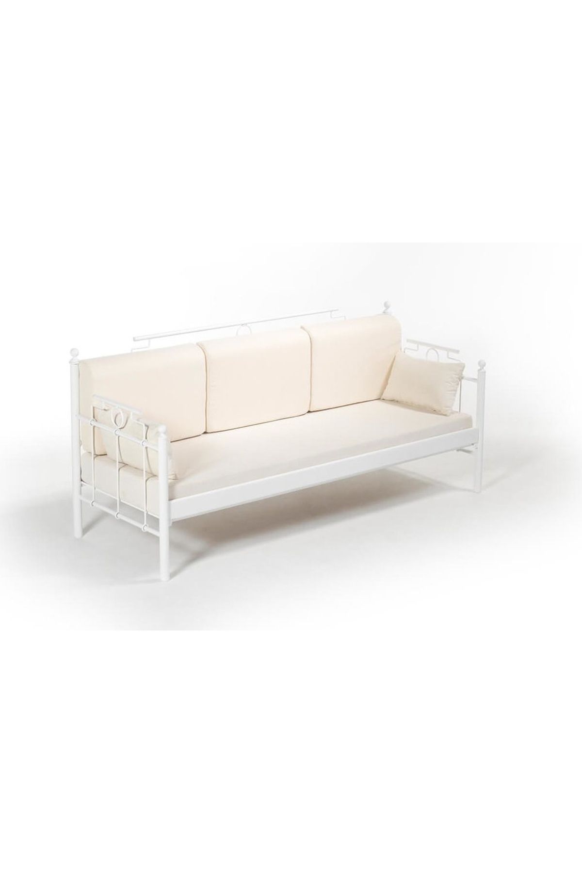 Vivense Hatkus Dk Metal Sofa Sedir Beyaz 70x200cm