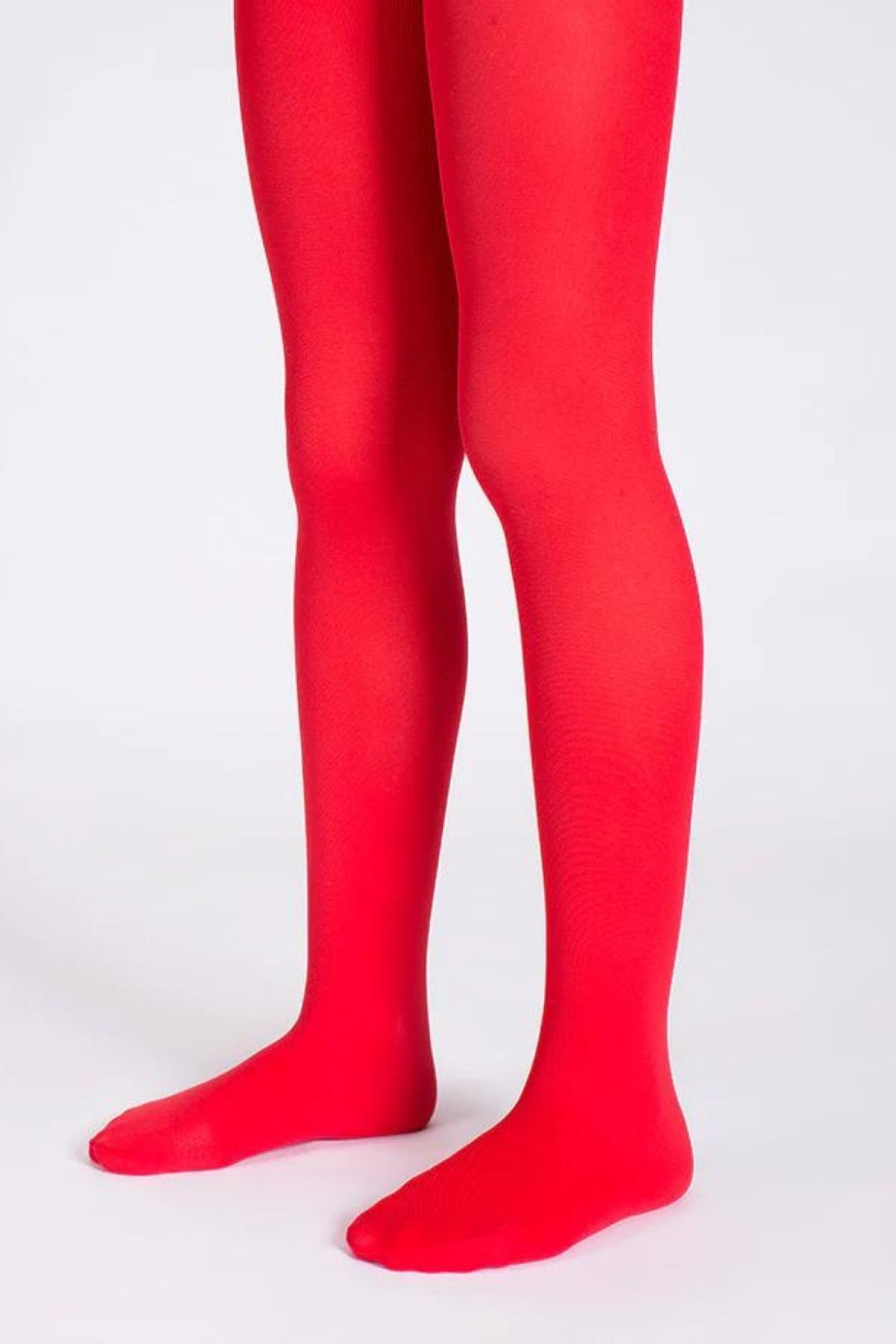 Goose Klasik Kırmızı Kız Çocuk Külotlu Çorap