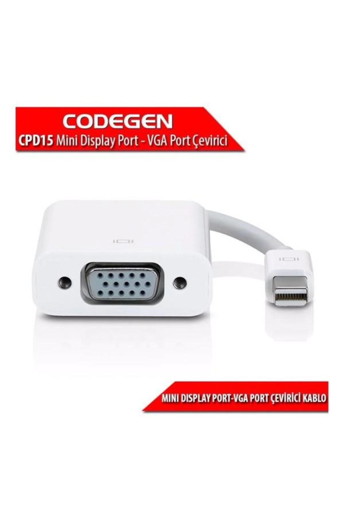 CODEGEN CPD15 mini DP-VGA (dişi) Adaptör Beyaz