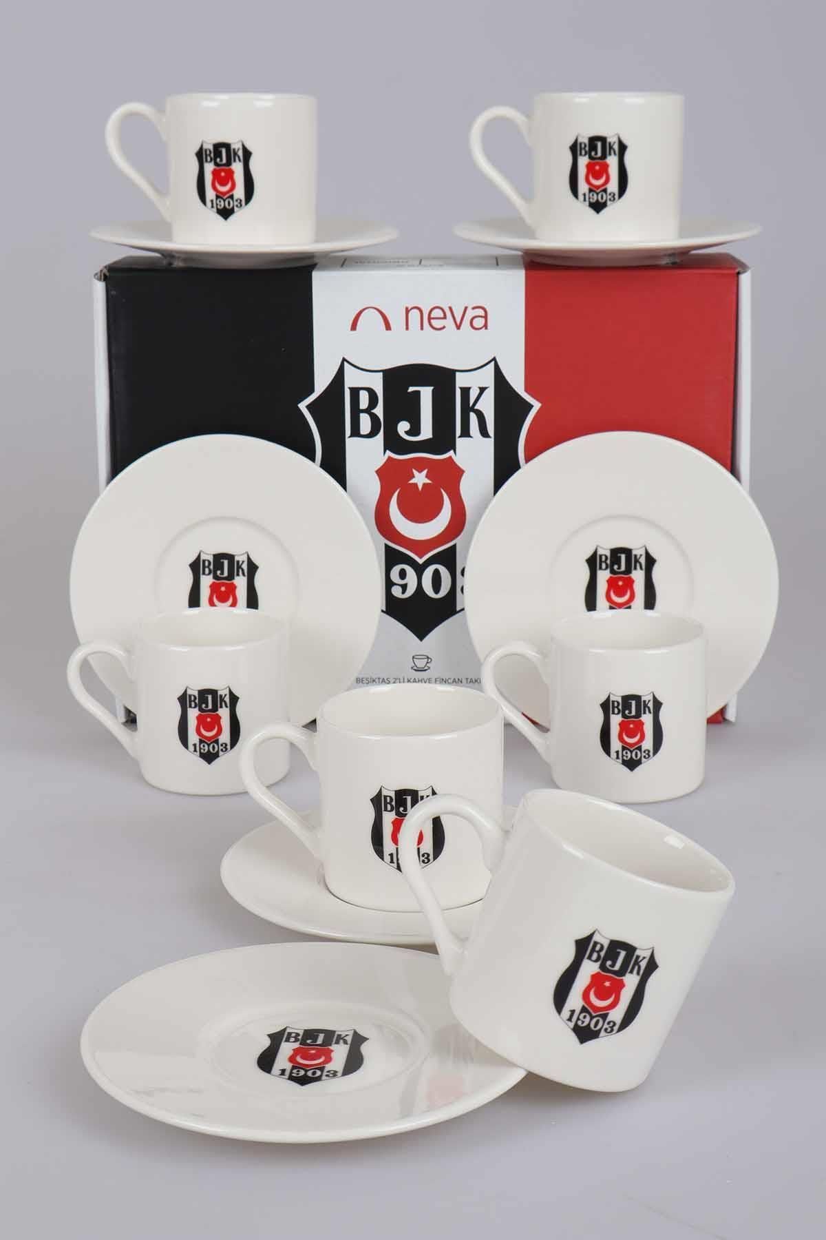 Beşiktaş Lisanslı 6 Kişilik Türk Kahvesi Fincan Takımı