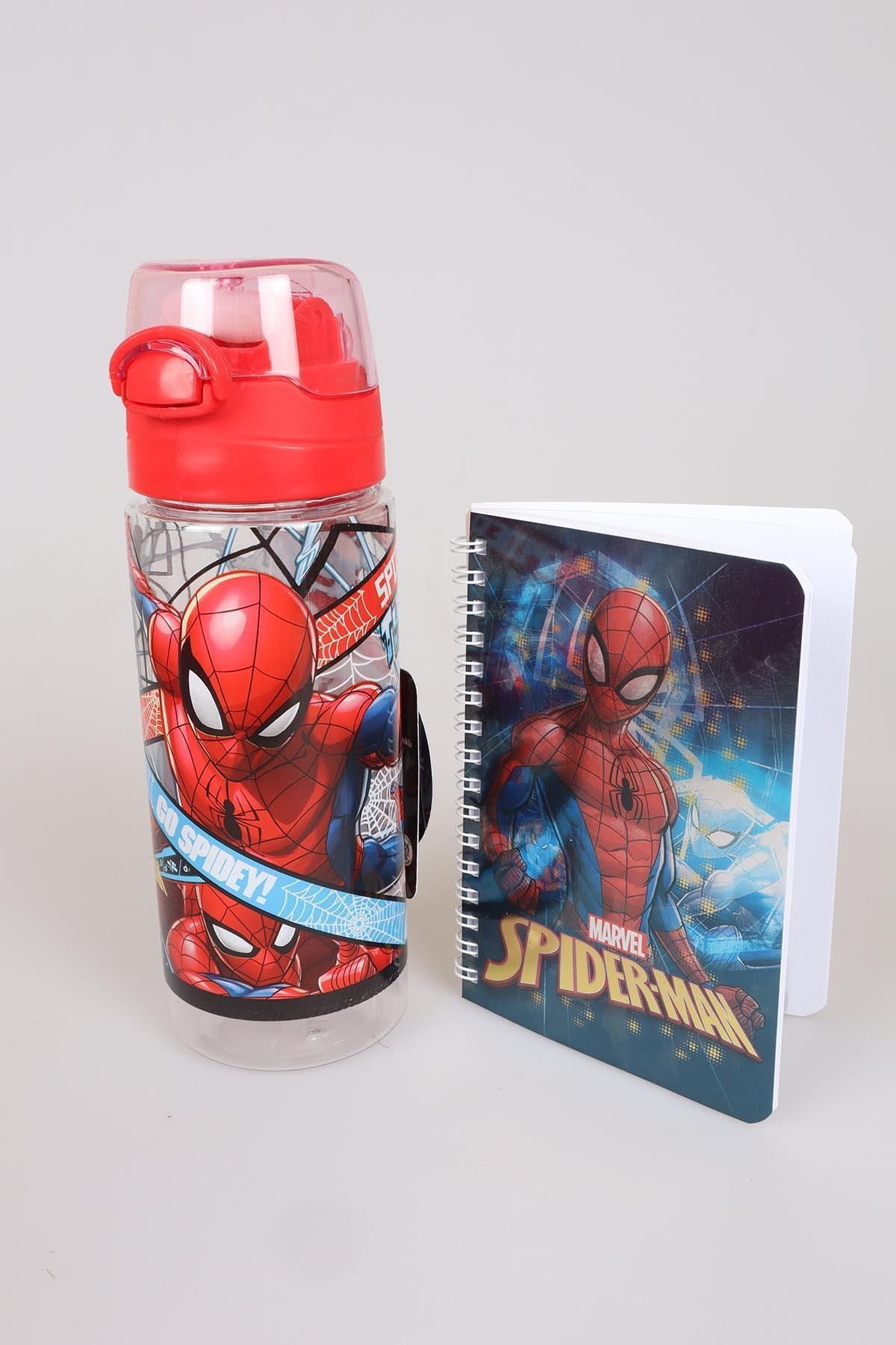 Spiderman Lisanslı 500 ml Trıtan Suluk Ve Not Defteri Seti