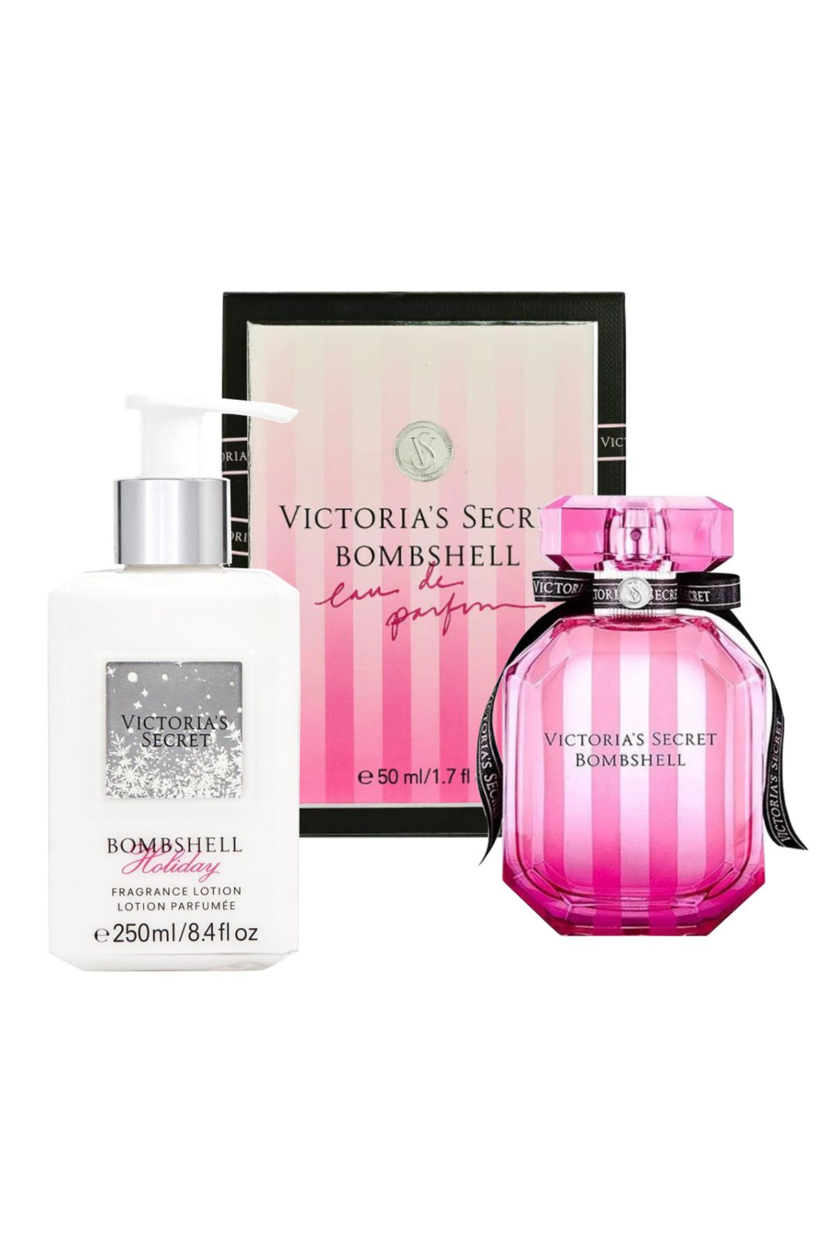 Victoria's Secret Bombshell Edp 50ml Kadın Parfüm + Bombshell Holiday 250ml Vücut Losyonu 2li Set