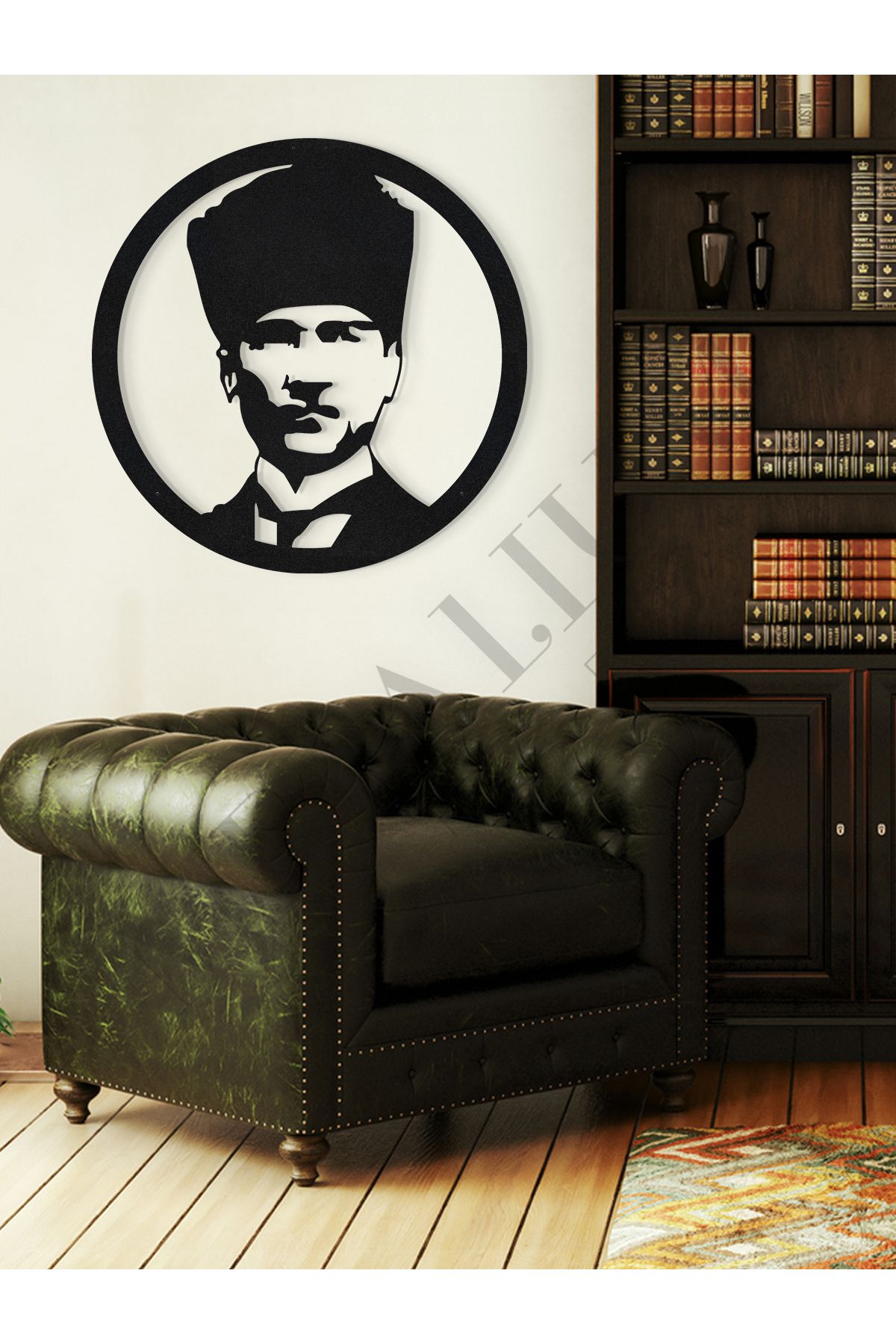 Metalium Concept Atatürk Portresi Dekoratif Metal Duvar Tablosu 45cm